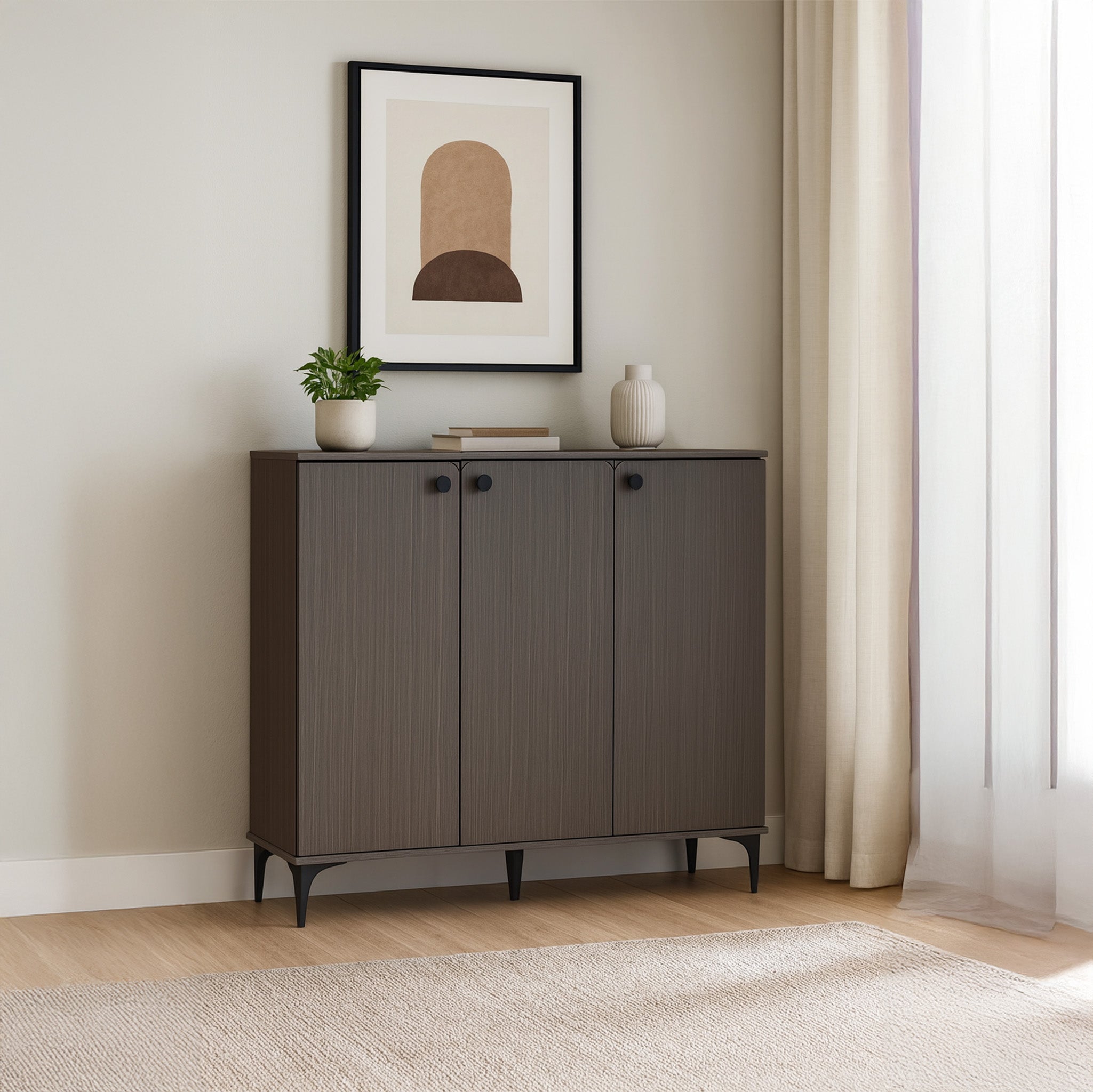 Nomia 3 Door Shoe Cabinet (119cm)