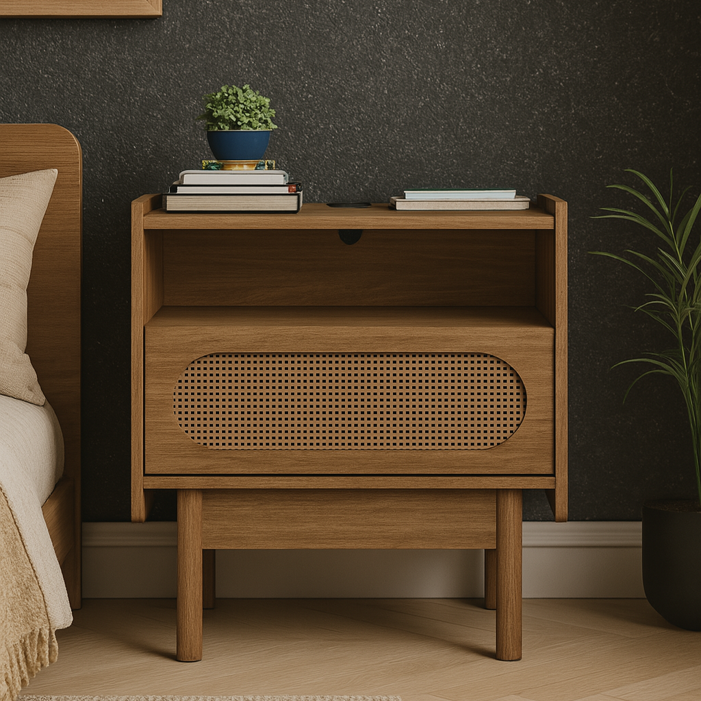 Zoya Rattan Side Table (48cm)