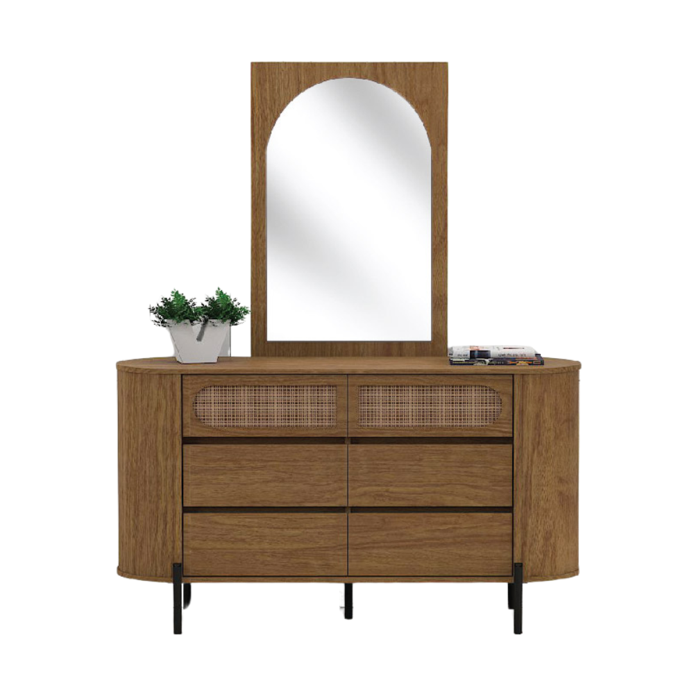 Zoya Rattan Dressing Table (139cm)