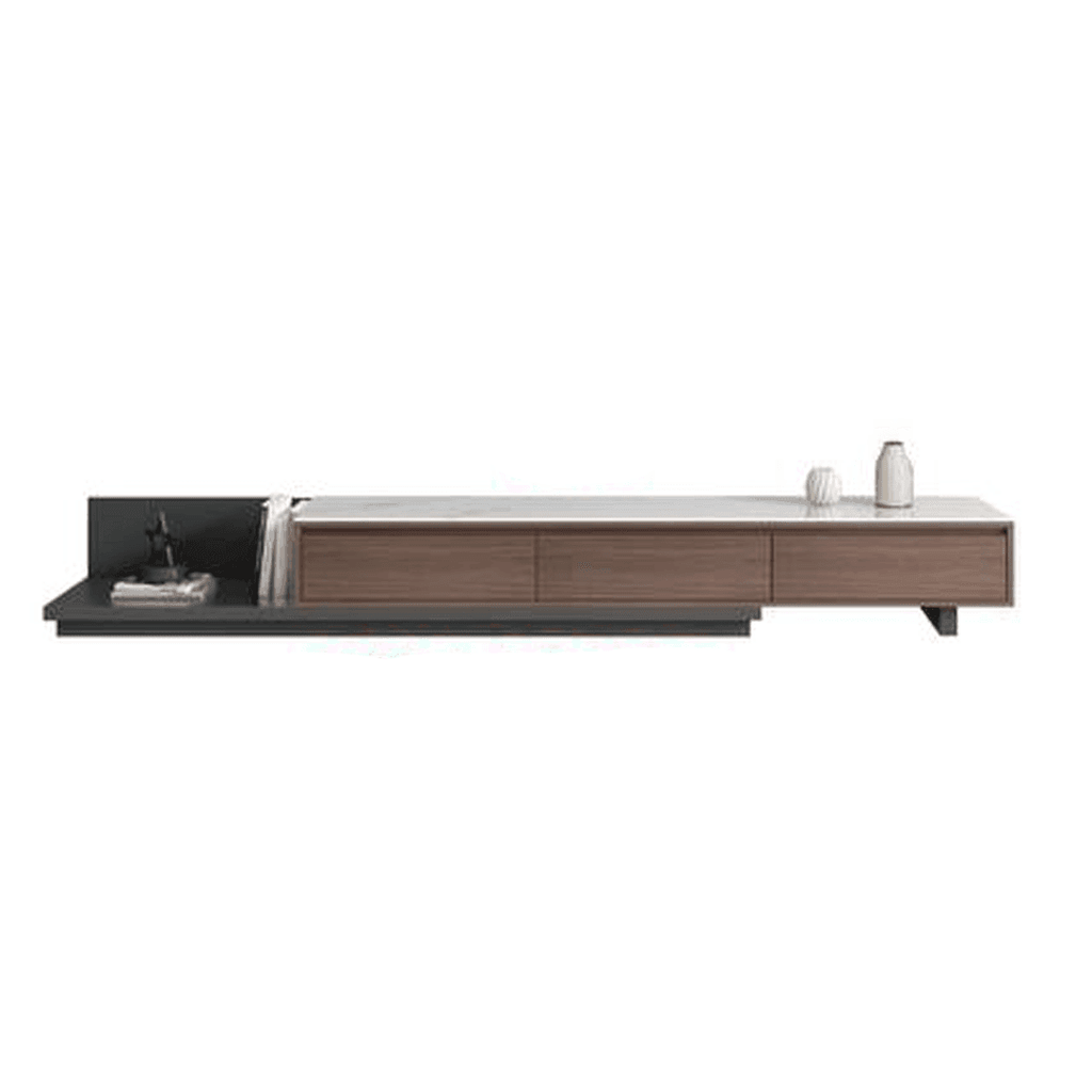 Megafurniture | Elias Glossy Sintered Stone Extendable TV Console | TV Console