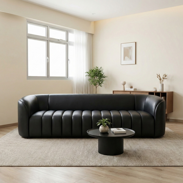 Elodie Faux Leather Sofa