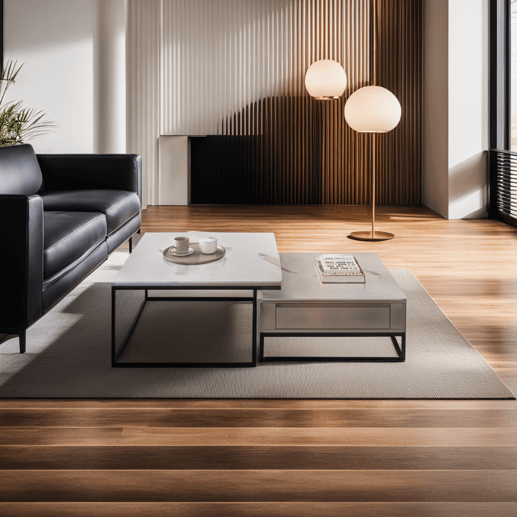 Megafurniture | Esmeray Glossy Sintered Stone Square Nesting Coffee Table | Coffee Table