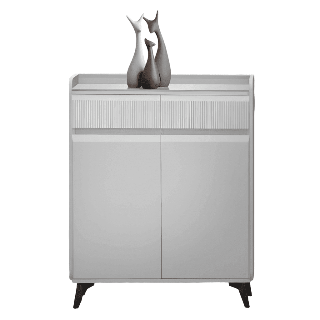 Megafurniture | Evania 2 Door Shoe Cabinet with Sintered Stone Top | Shoe Cabinet