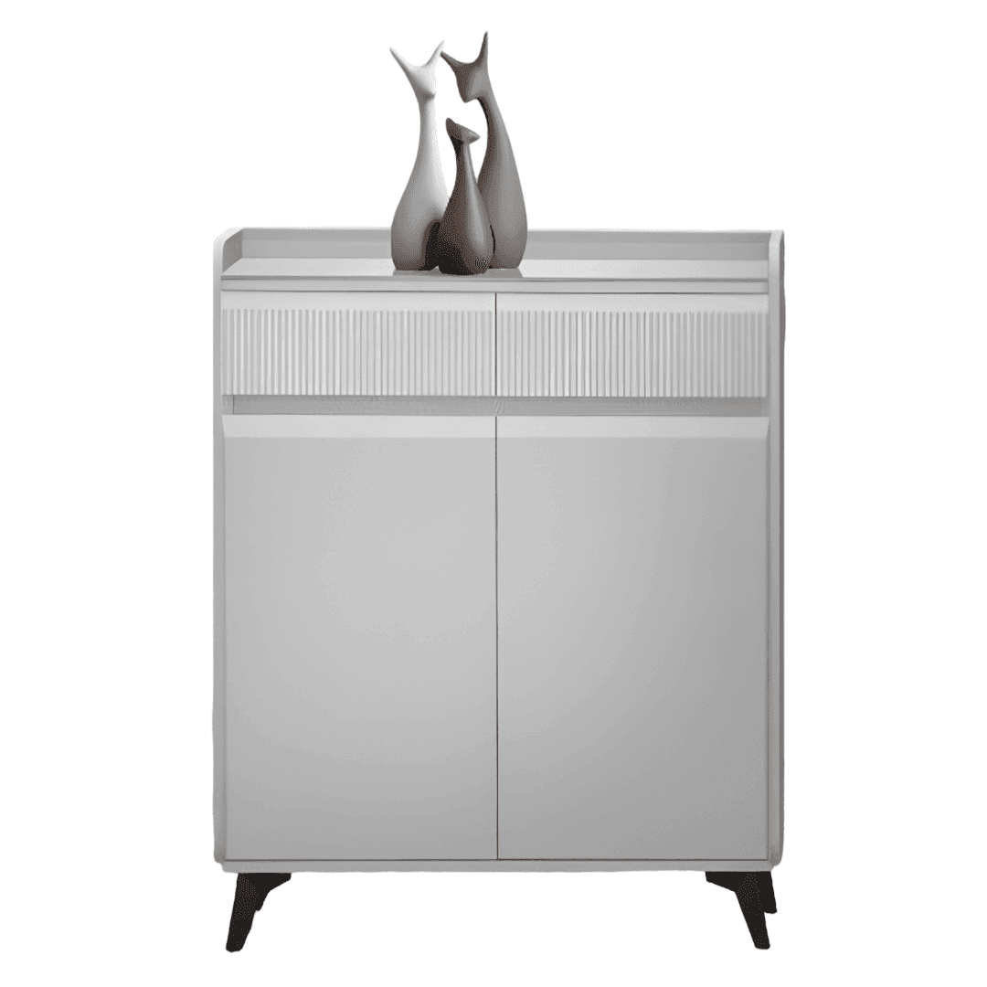 Megafurniture | Evania 2 Door Shoe Cabinet with Sintered Stone Top | Shoe Cabinet