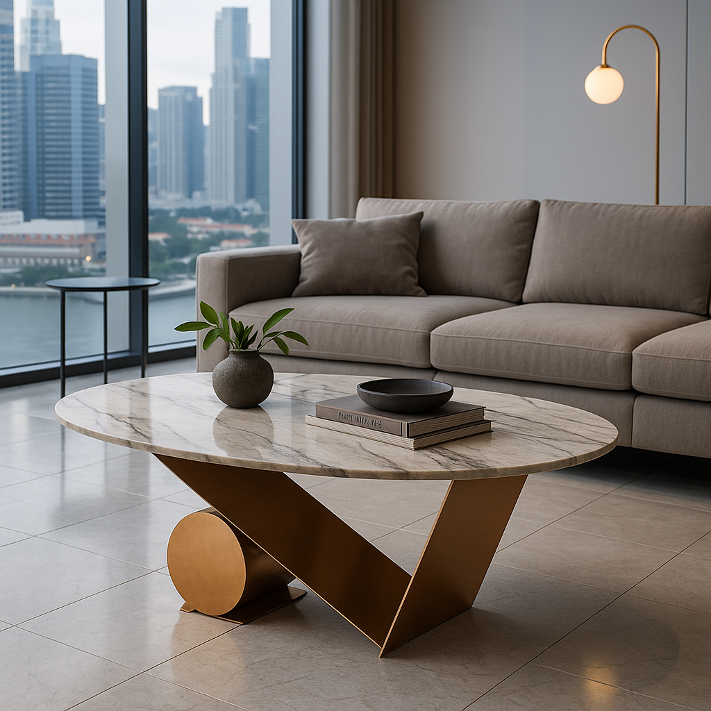 Megafurniture | Fernie Cultured Marble Coffee Table (130cm) | Coffee Table