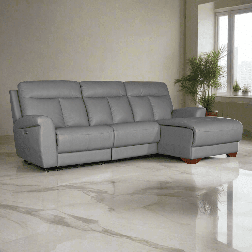 Finley L-Shaped Leather Recliner (Electric)