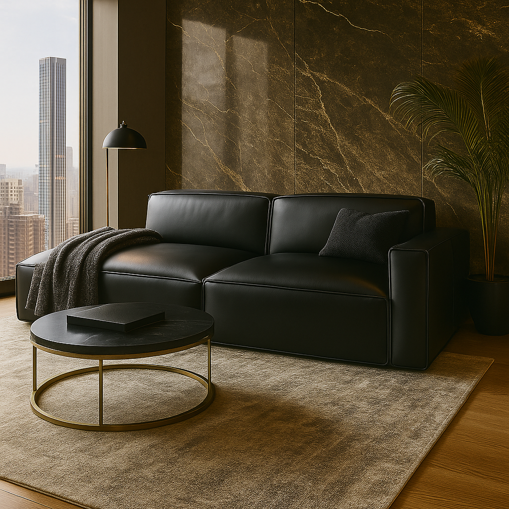 Giacomo Premium Genuine Leather 3 Seater Extended Sofa