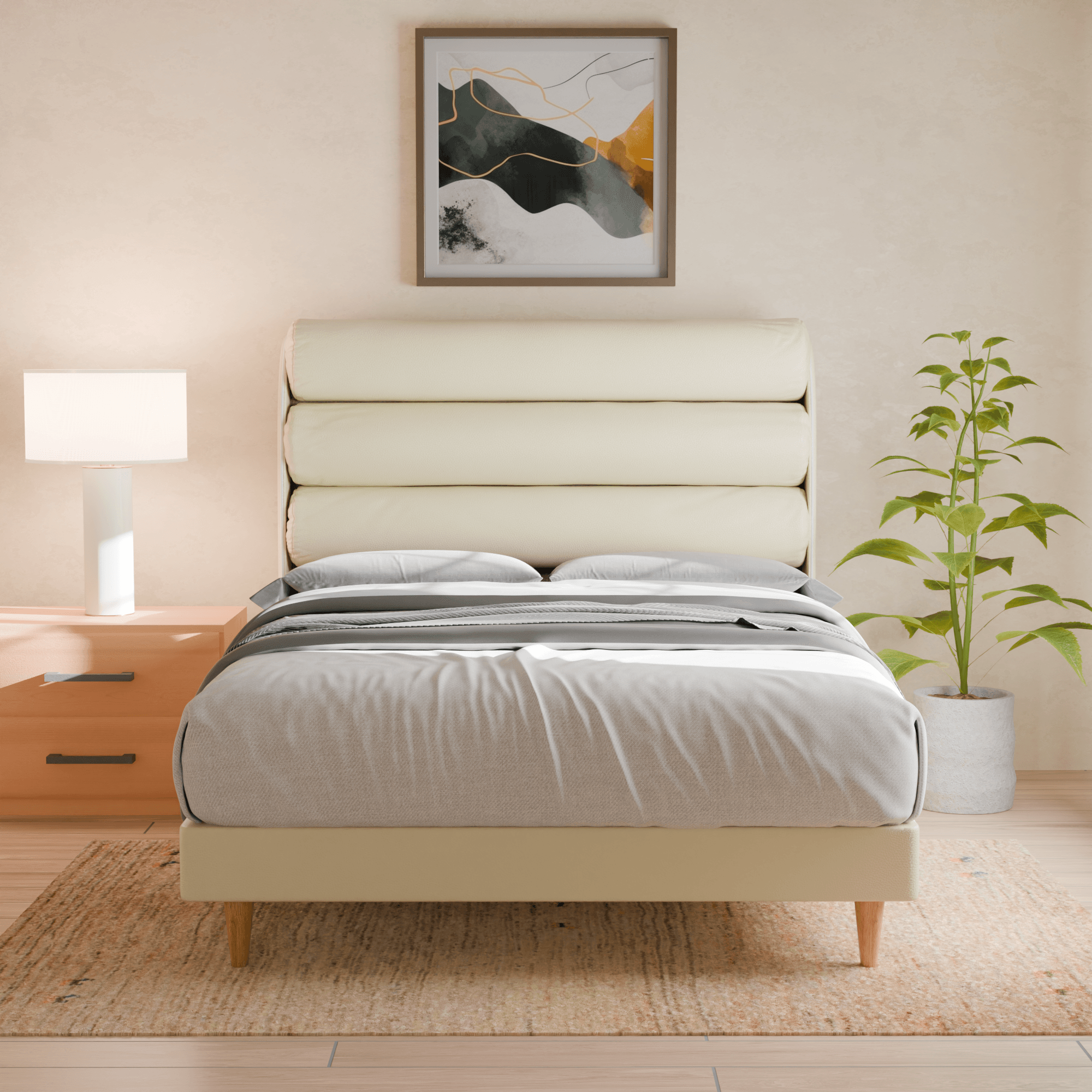 Gobbee Faux Leather Bed Frame