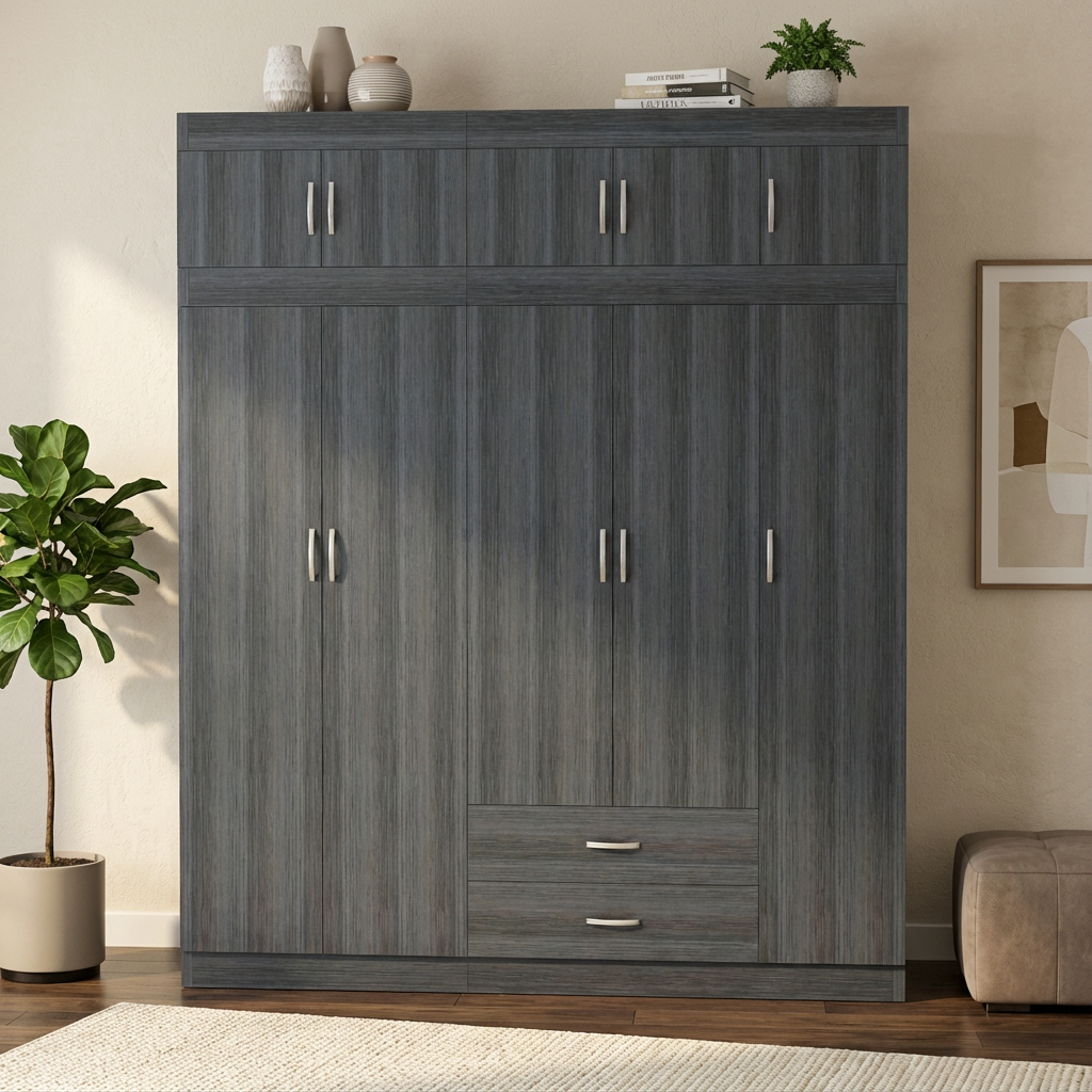Quinton 5 Door Open Wardrobe with Top