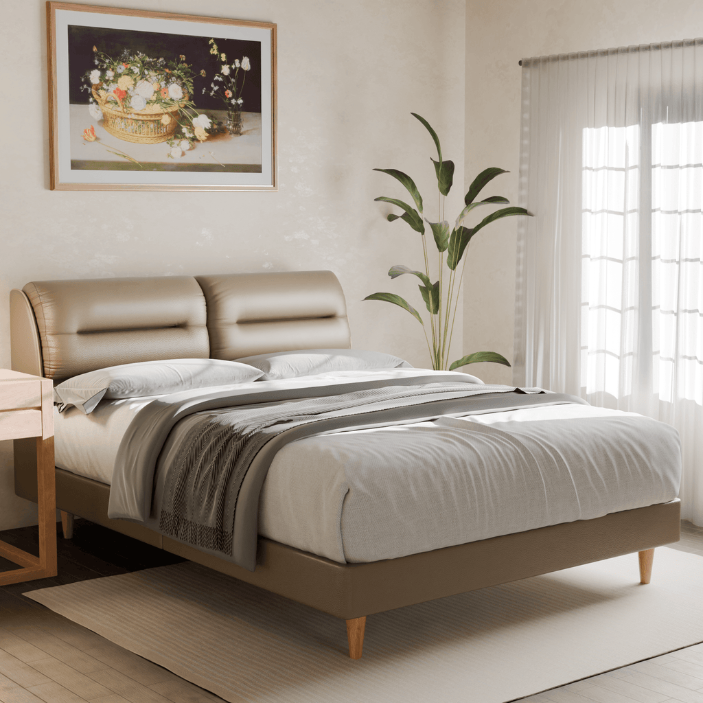 Megafurniture | Hanubee Faux Leather Bed Frame | Bed