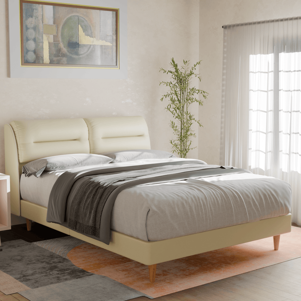 Megafurniture | Hanubee Faux Leather Bed Frame | Bed