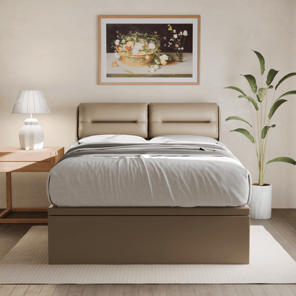Megafurniture | Hanubee Faux Leather Storage Bed | Storage Bed