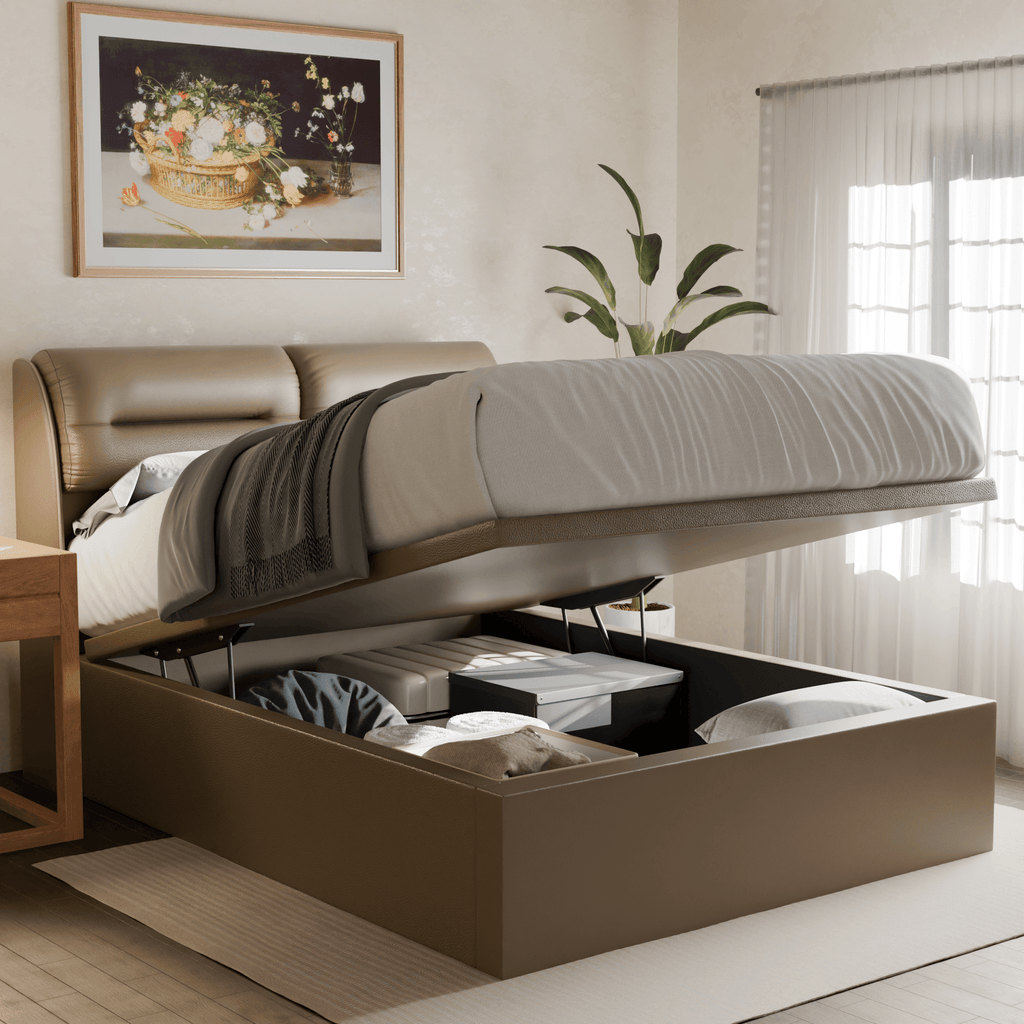 Megafurniture | Hanubee Faux Leather Storage Bed | Storage Bed