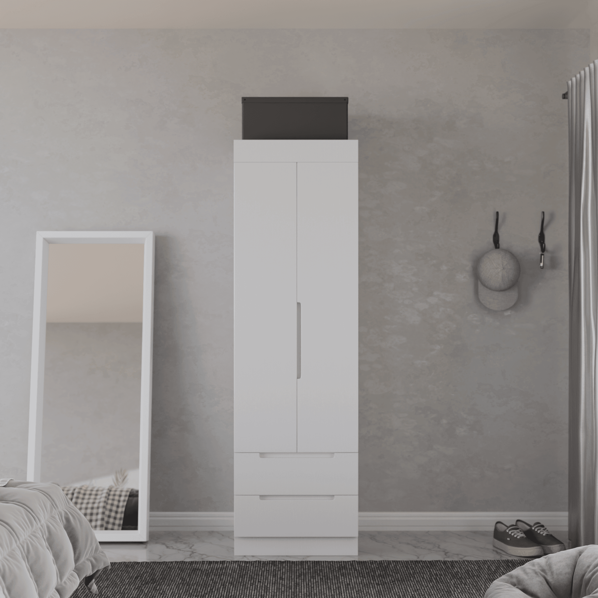 Megafurniture | Harris 2 Door Open Wardrobe | Open Door Wardrobe
