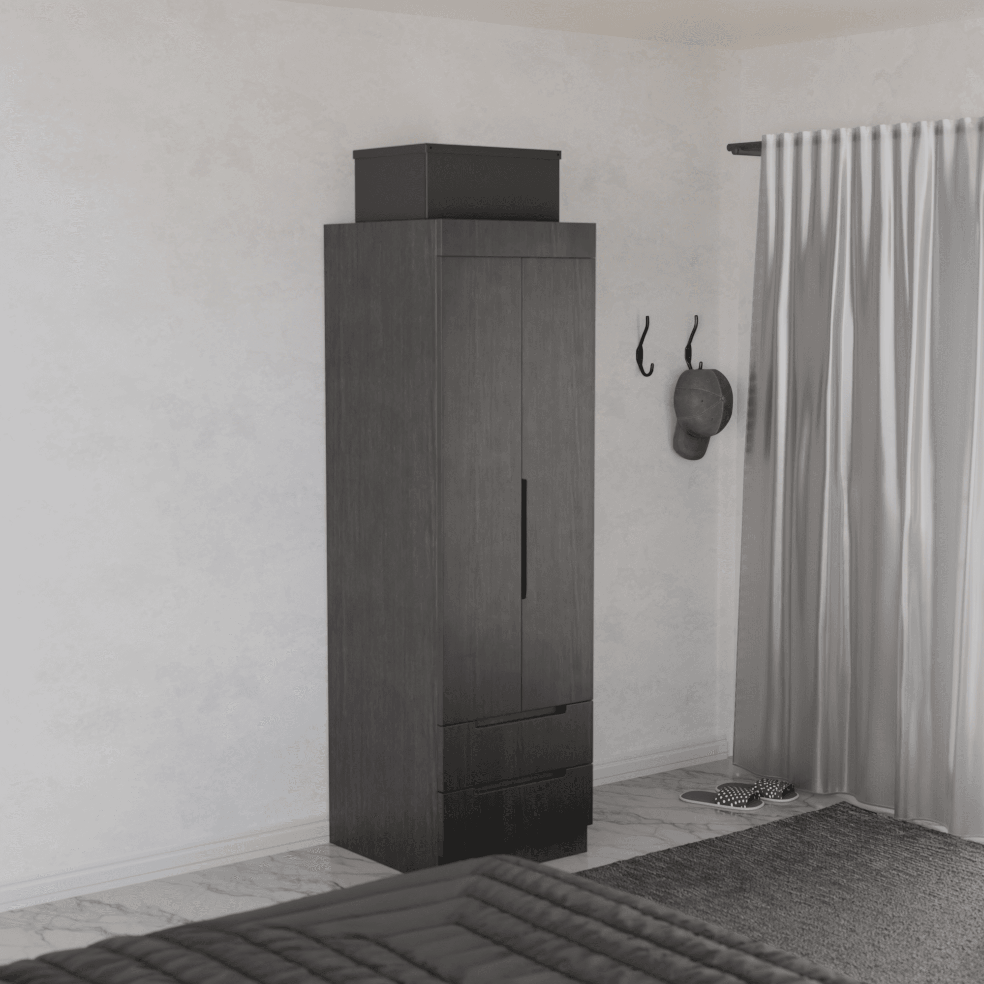 Megafurniture | Harris 2 Door Open Wardrobe | Open Door Wardrobe