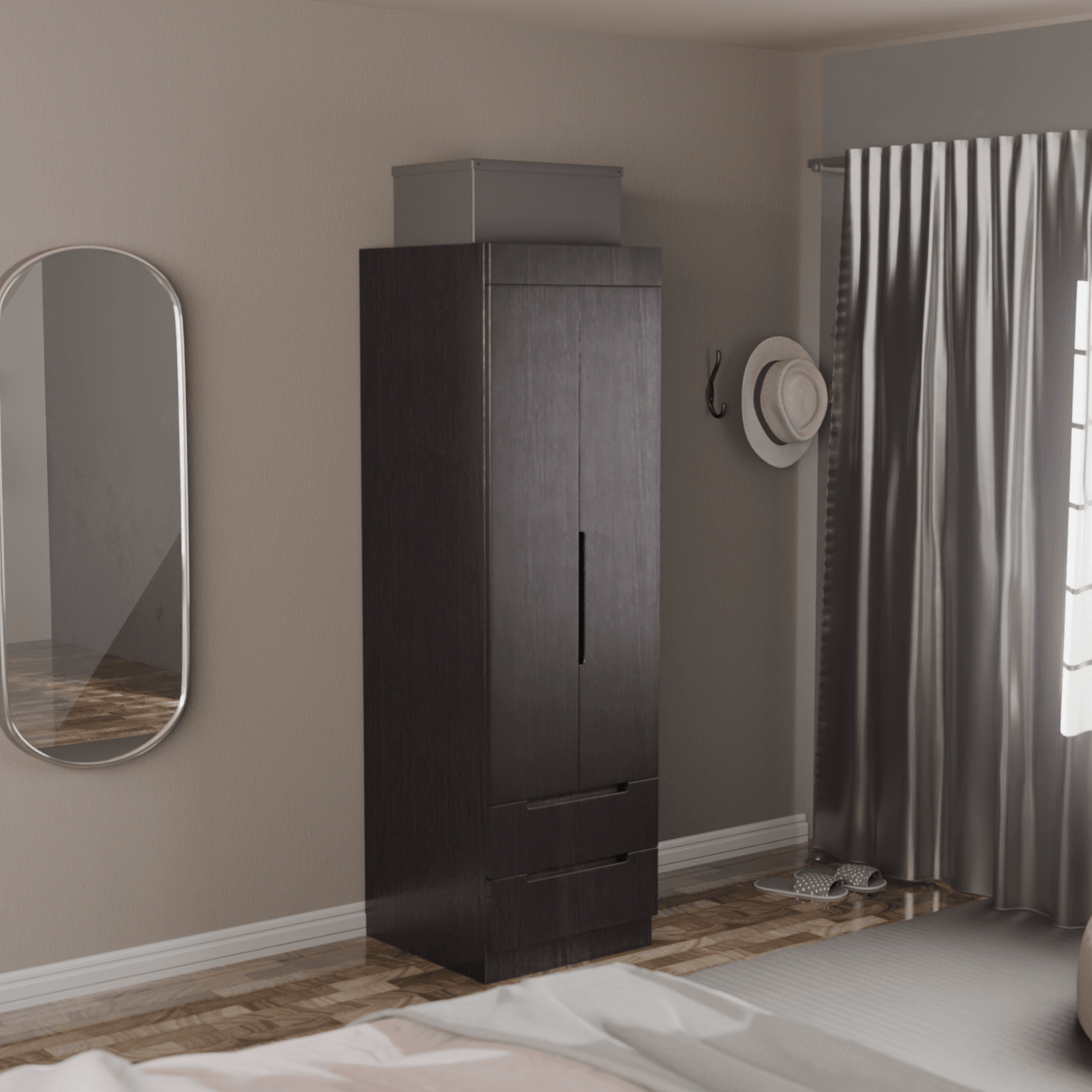 Megafurniture | Harris 2 Door Open Wardrobe | Open Door Wardrobe
