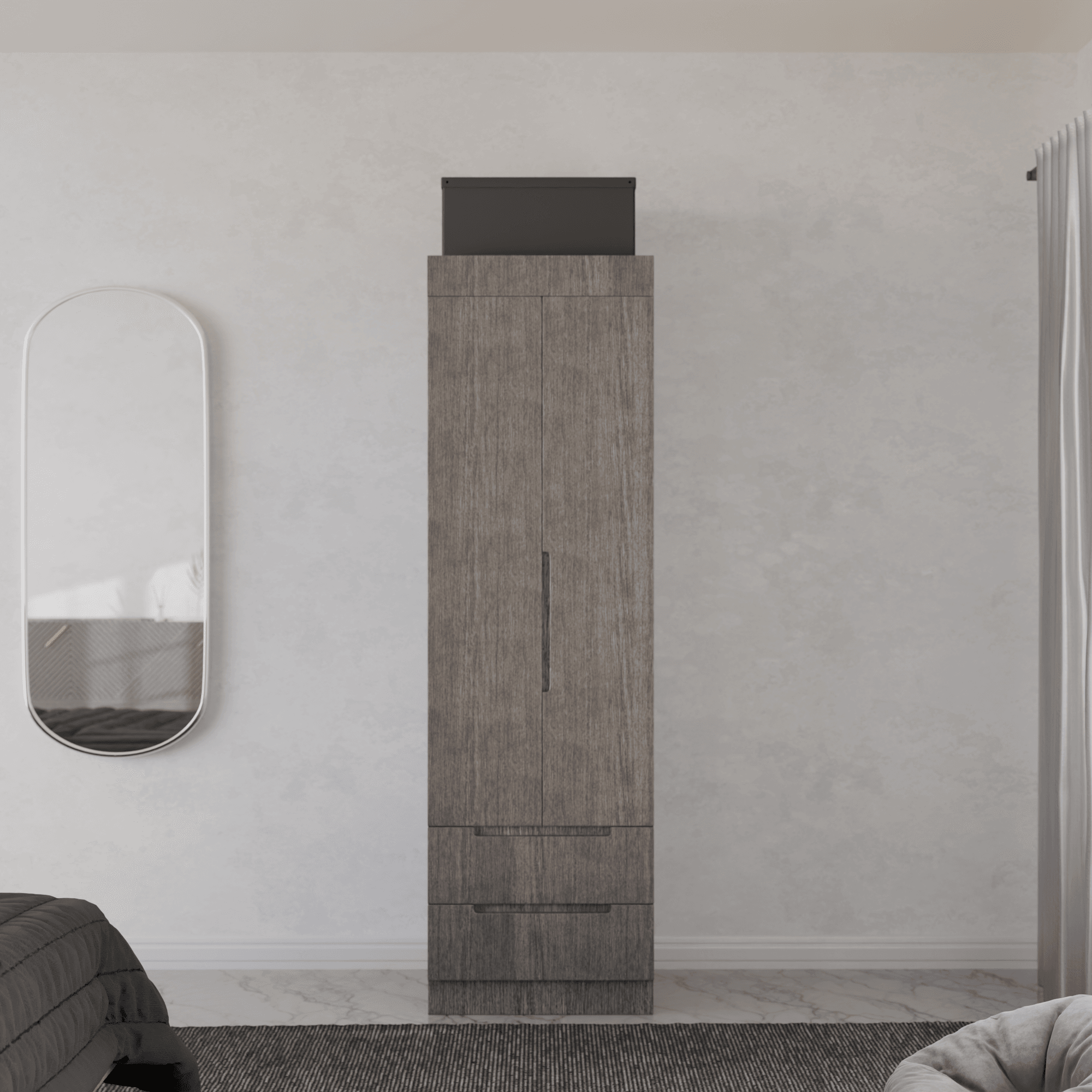 Megafurniture | Harris 2 Door Open Wardrobe | Open Door Wardrobe