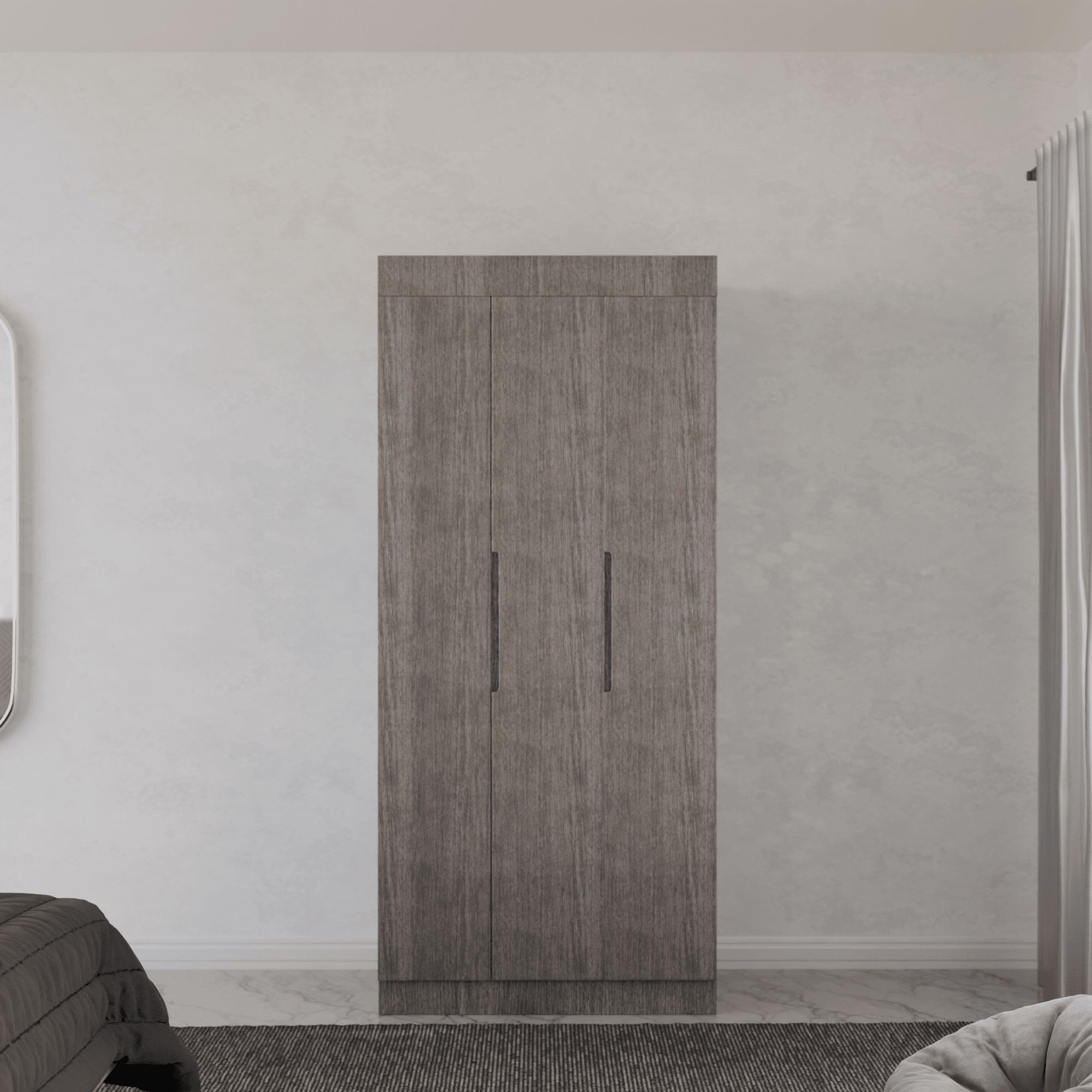 Megafurniture | Harris 3 Door Open Wardrobe | Open Door Wardrobe