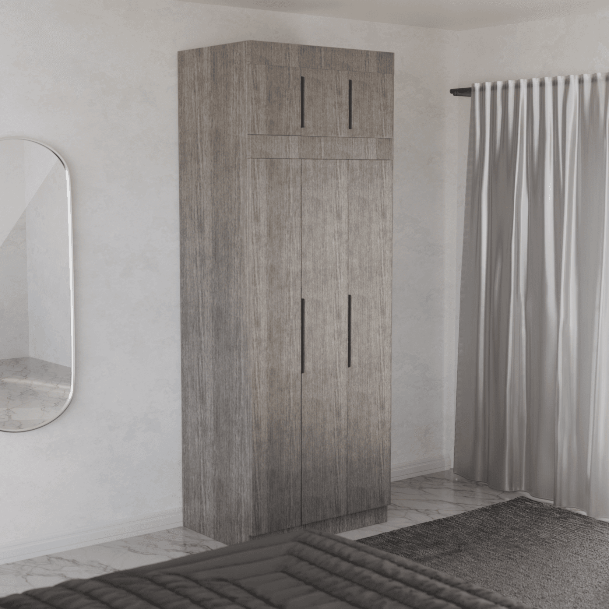 Harris 3 Door Open Wardrobe with Top