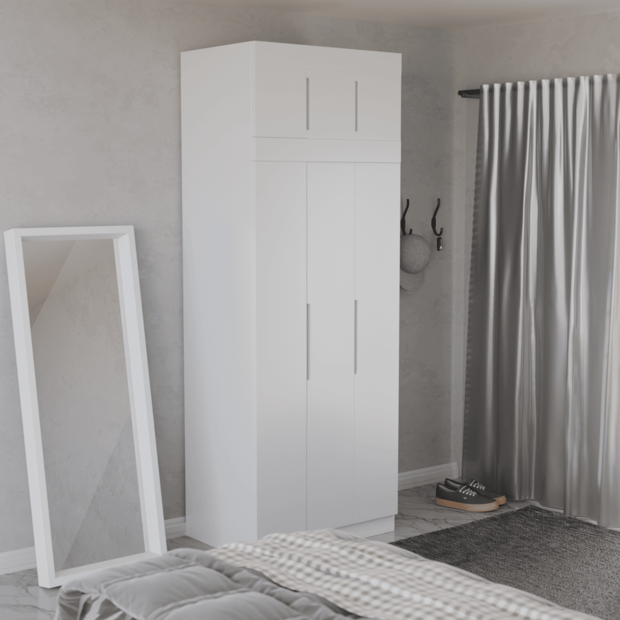 Harris 3 Door Open Wardrobe with Top