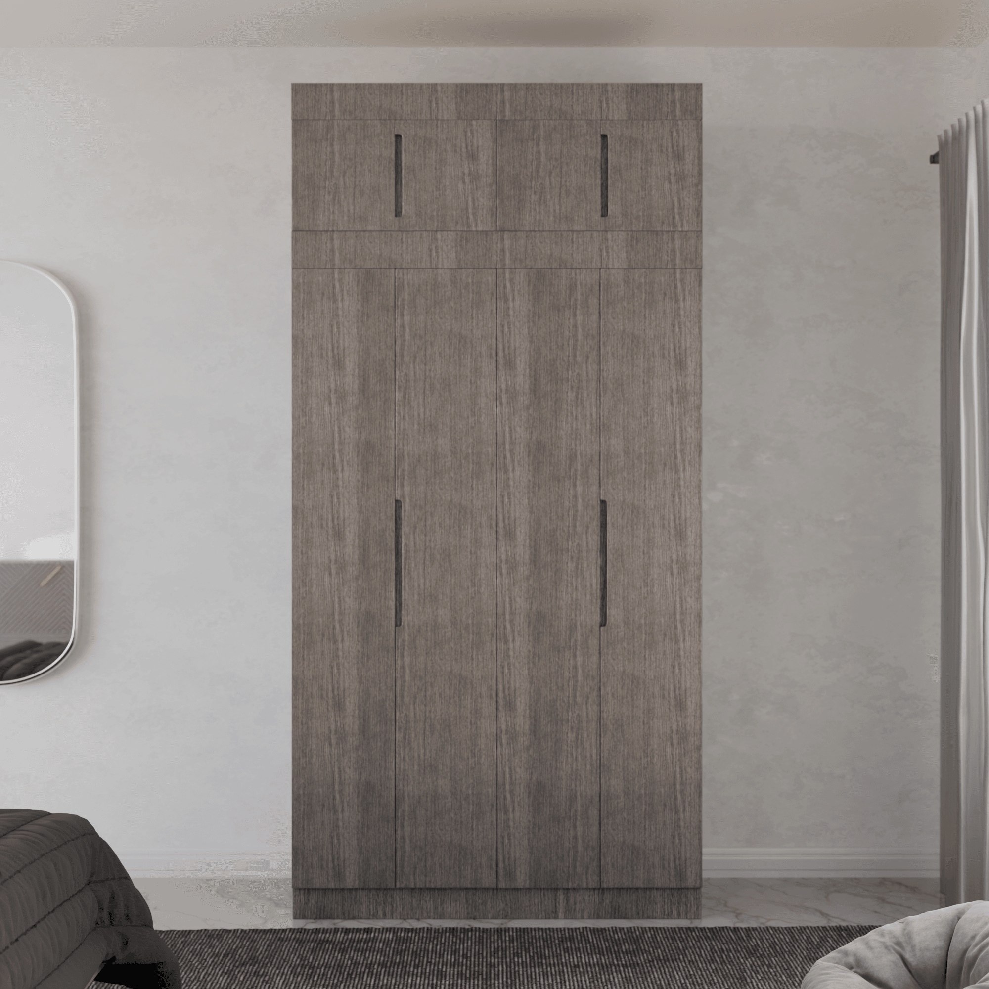 Harris 4 Door Open Wardrobe with Top