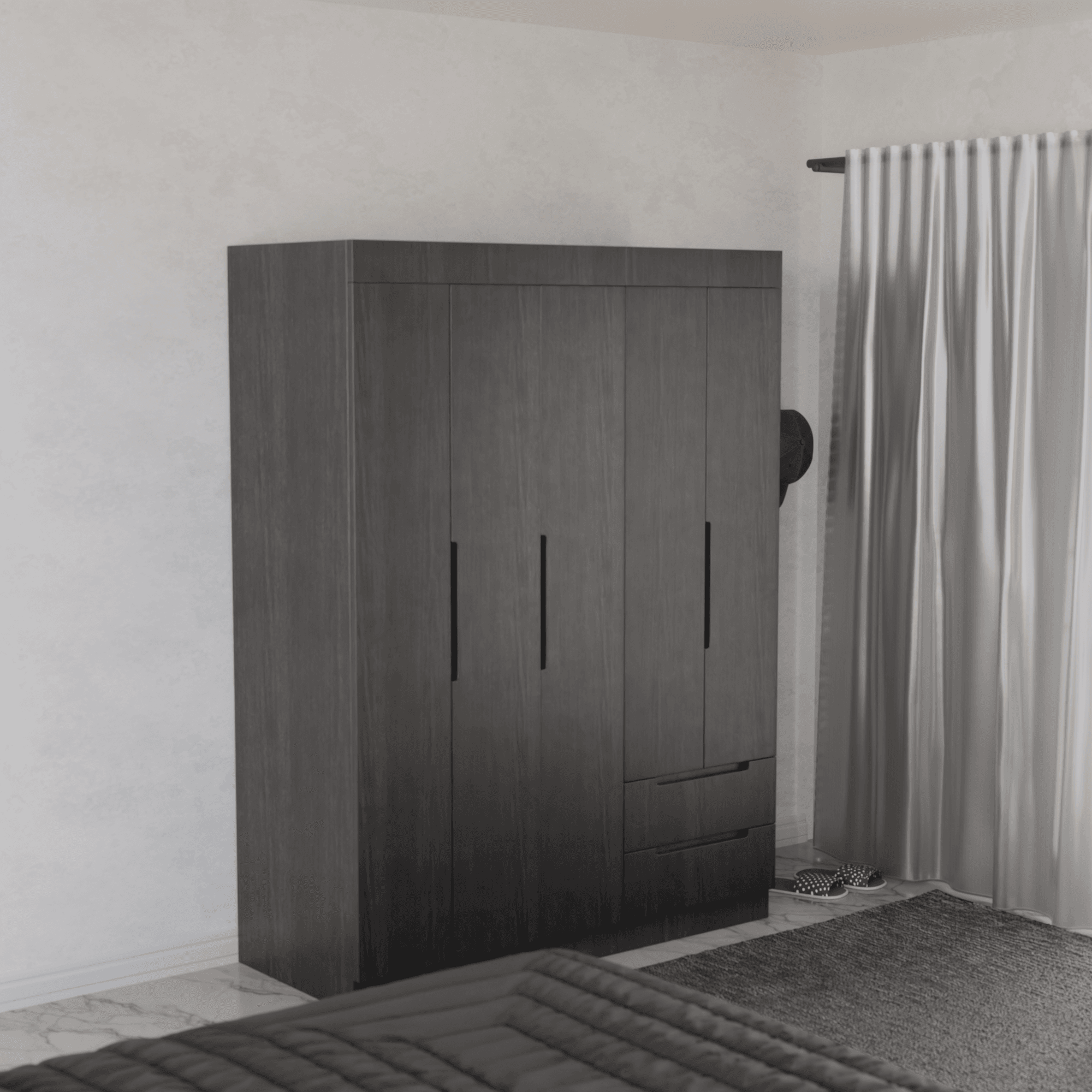 Harrison 5 Door Open Wardrobe