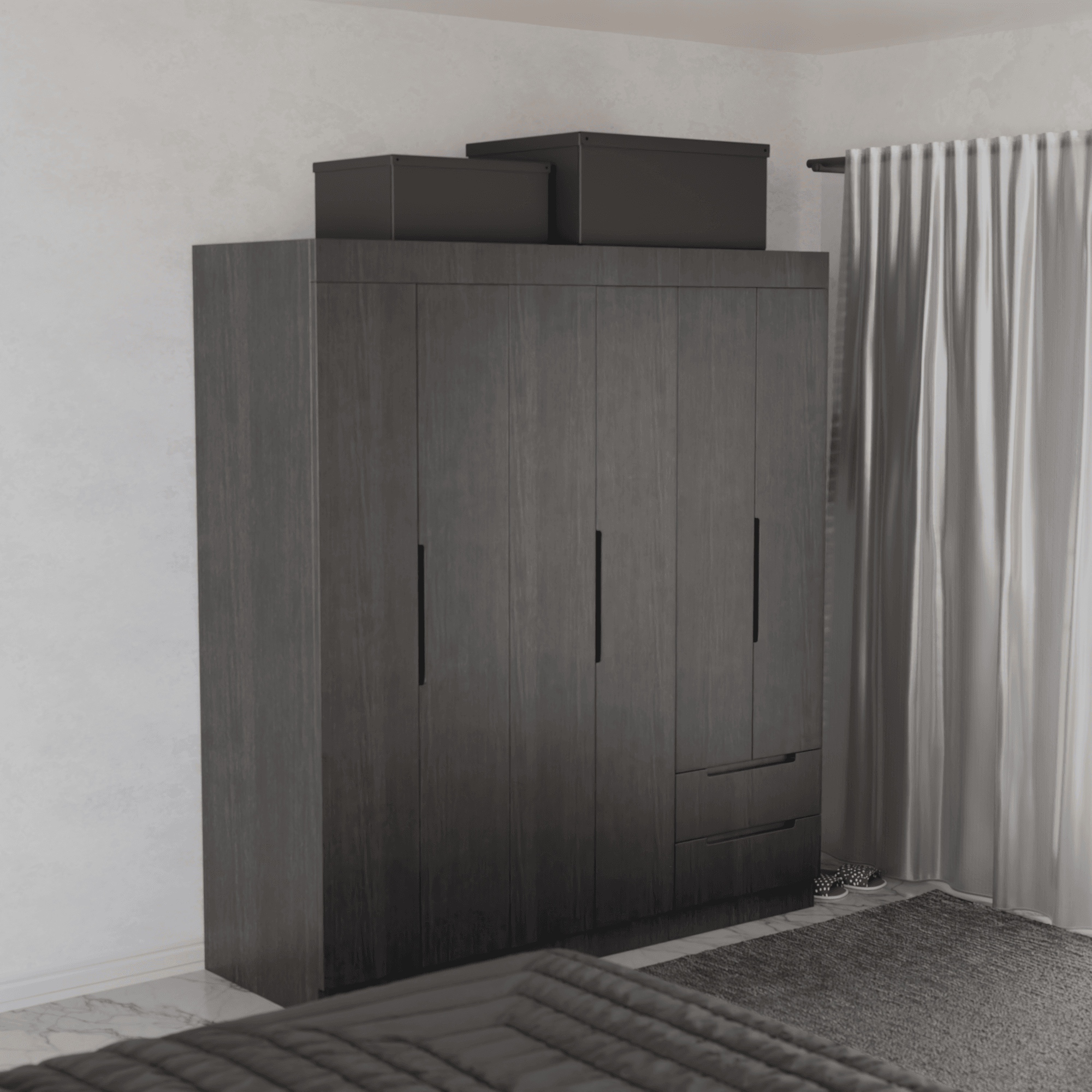 Harrison 6 Door Open Wardrobe