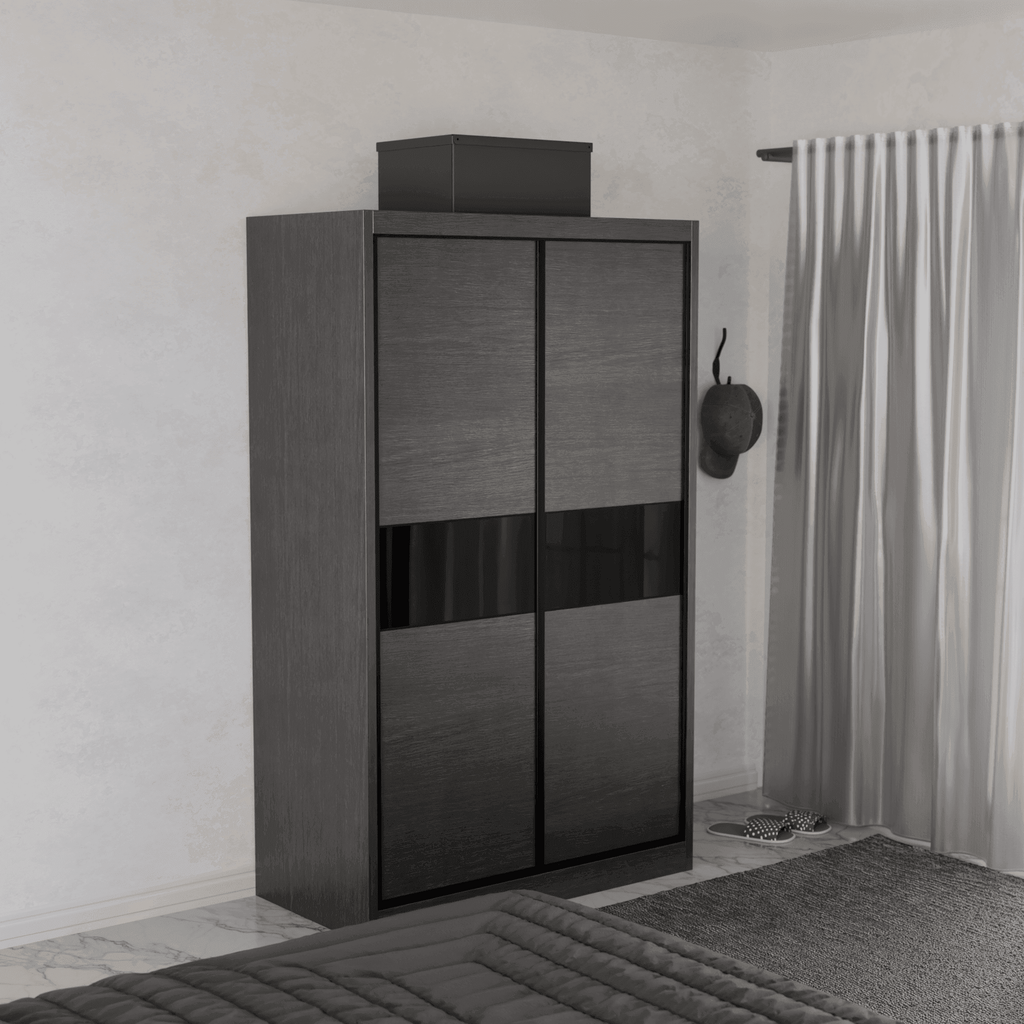 Helene Modular Wardrobe (Black Glass)