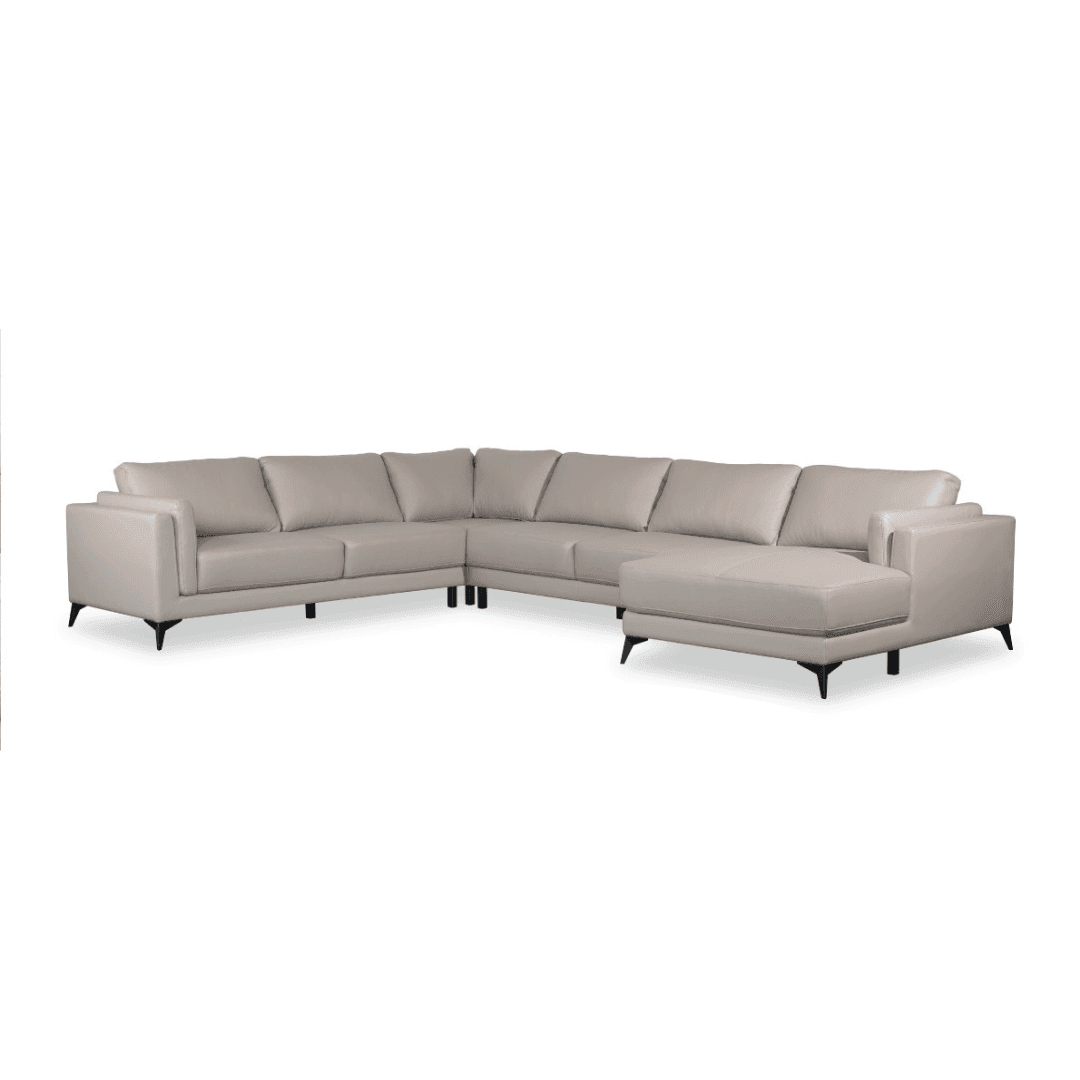 Hinata Genuine Leather Corner L-Shaped Sofa