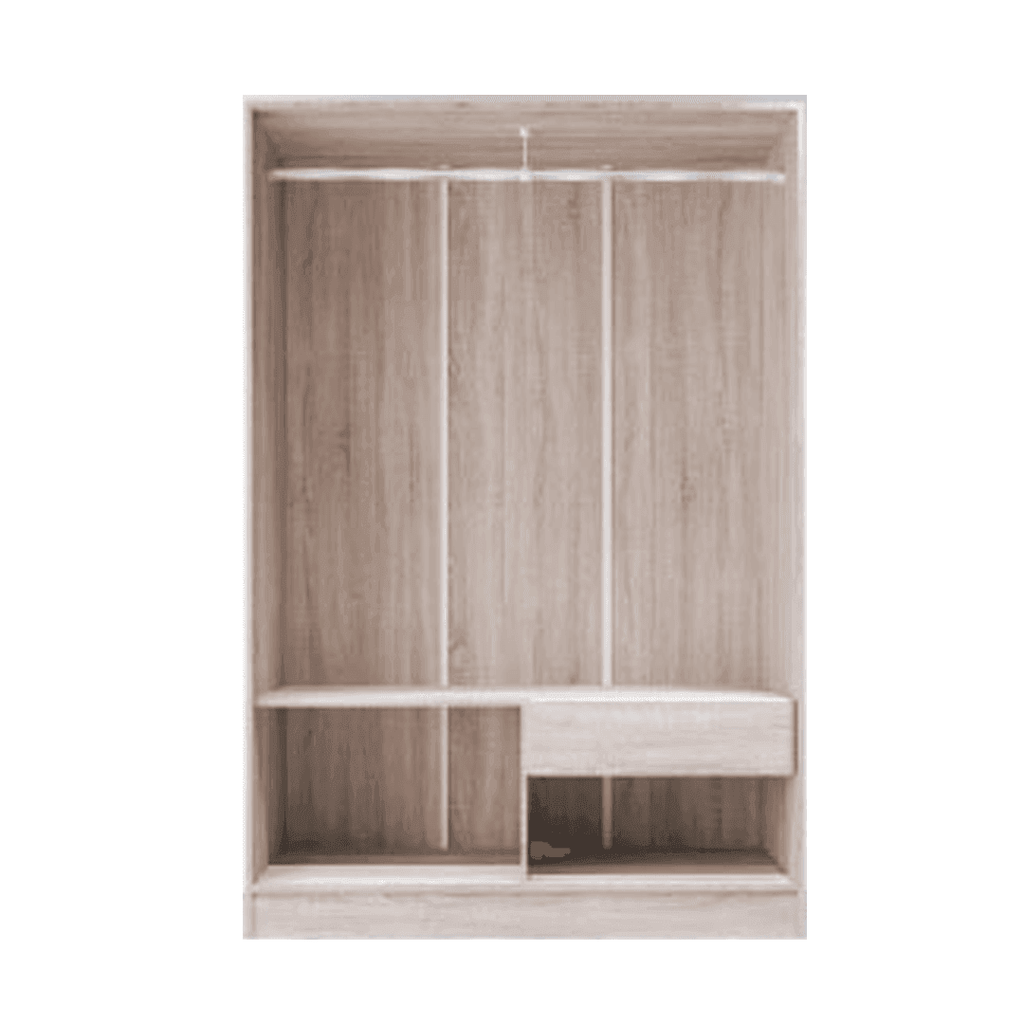 Megafurniture | Holdun 4 Door Wooden Wardrobe (4ft) | Open Door Wardrobe
