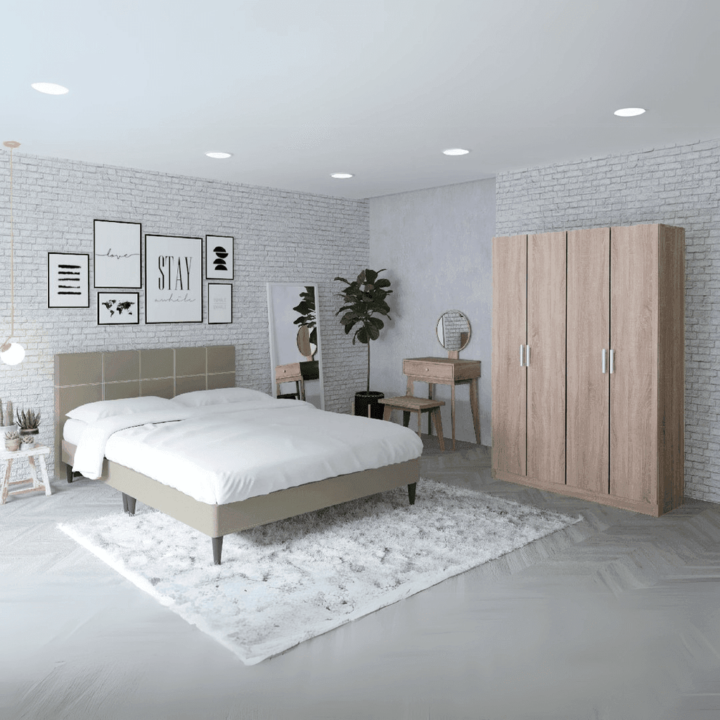 Megafurniture | Holdun Bedroom Set (Bed Frame, Dressing Table, Wardrobe) | Bedroom Set
