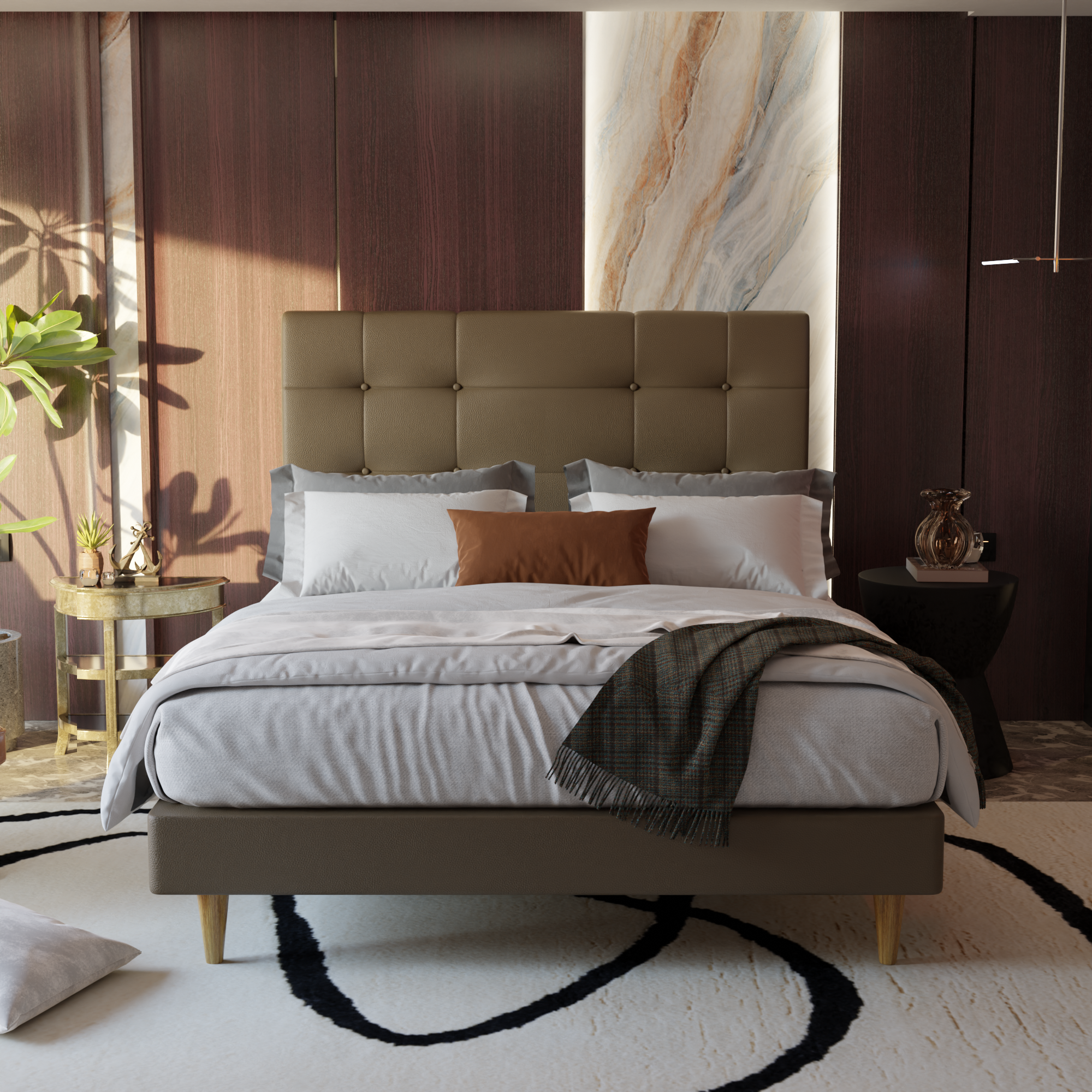 Jaxon Faux Leather Bed Frame
