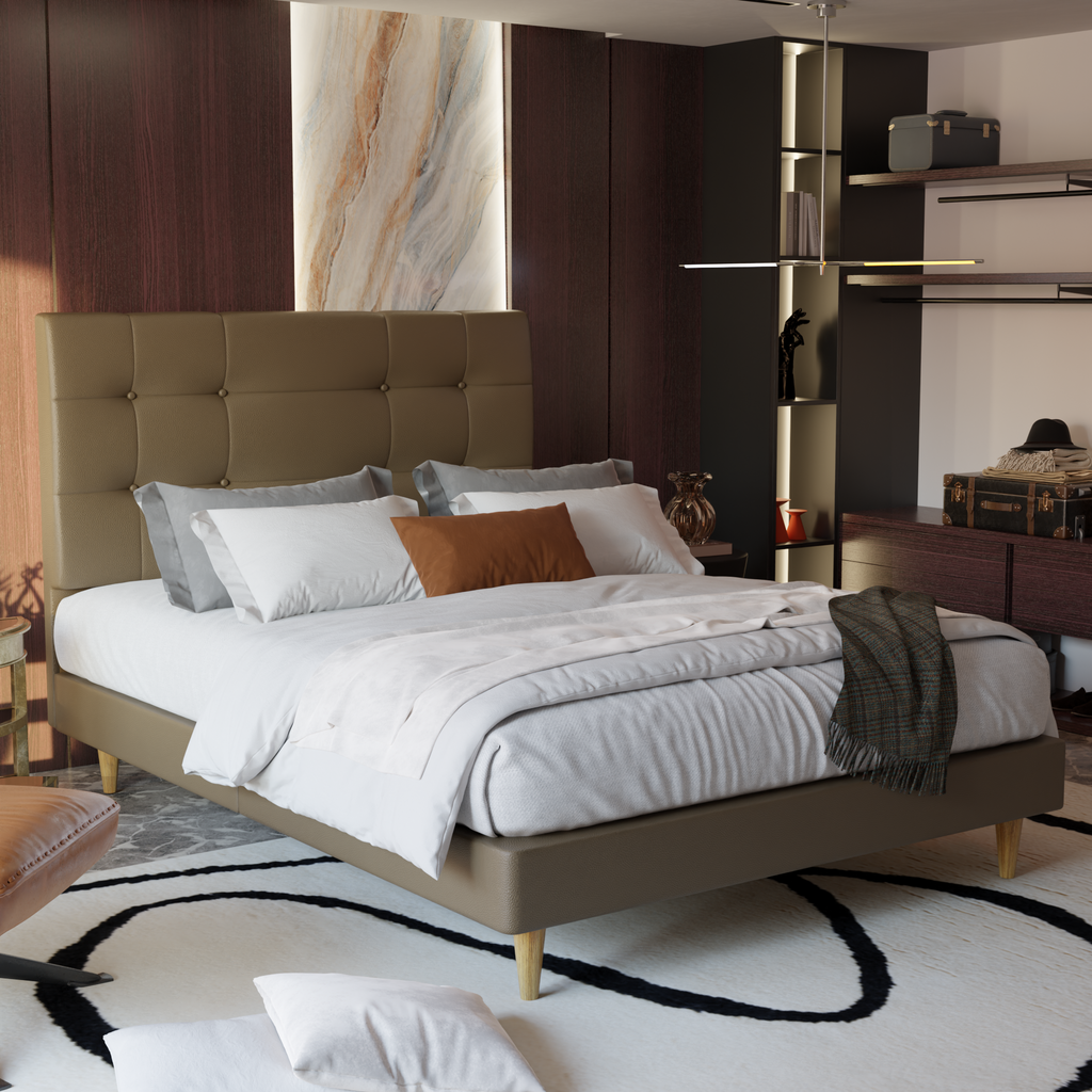 Jaxon Faux Leather Bed Frame