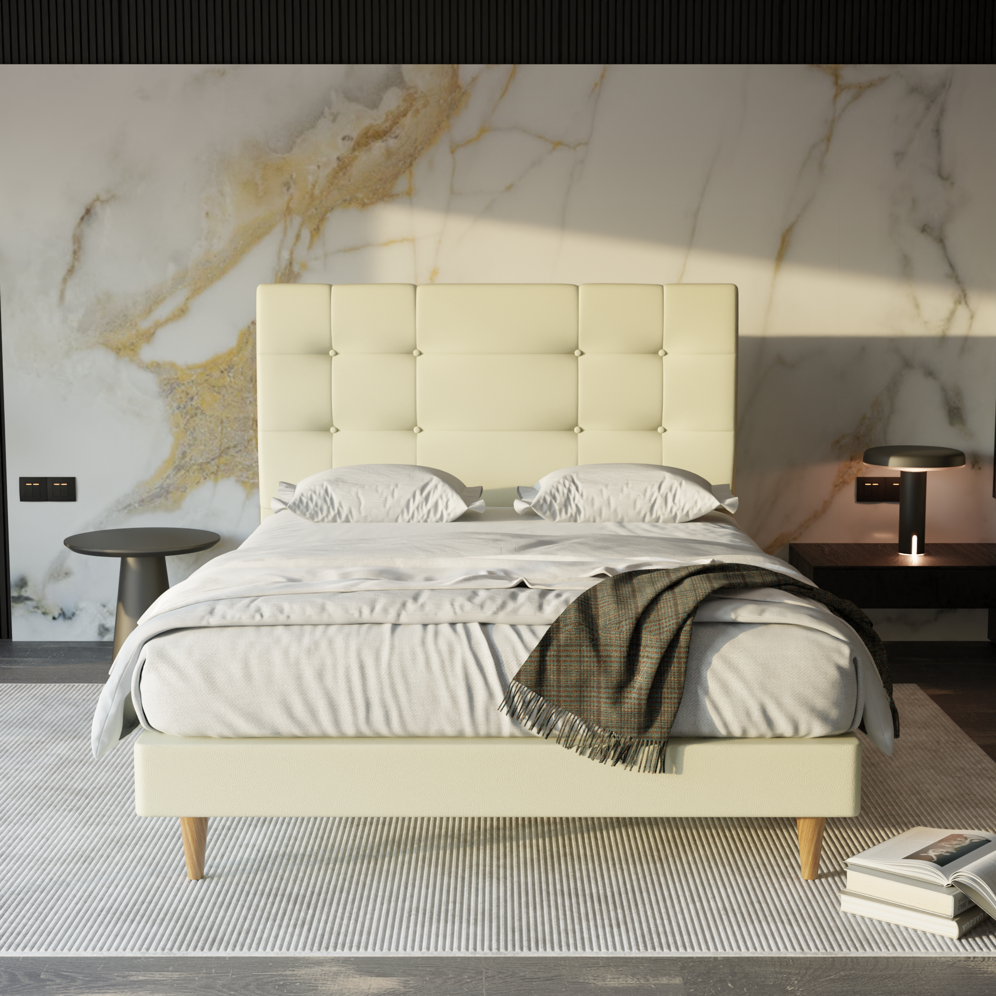 Jaxon Faux Leather Bed Frame