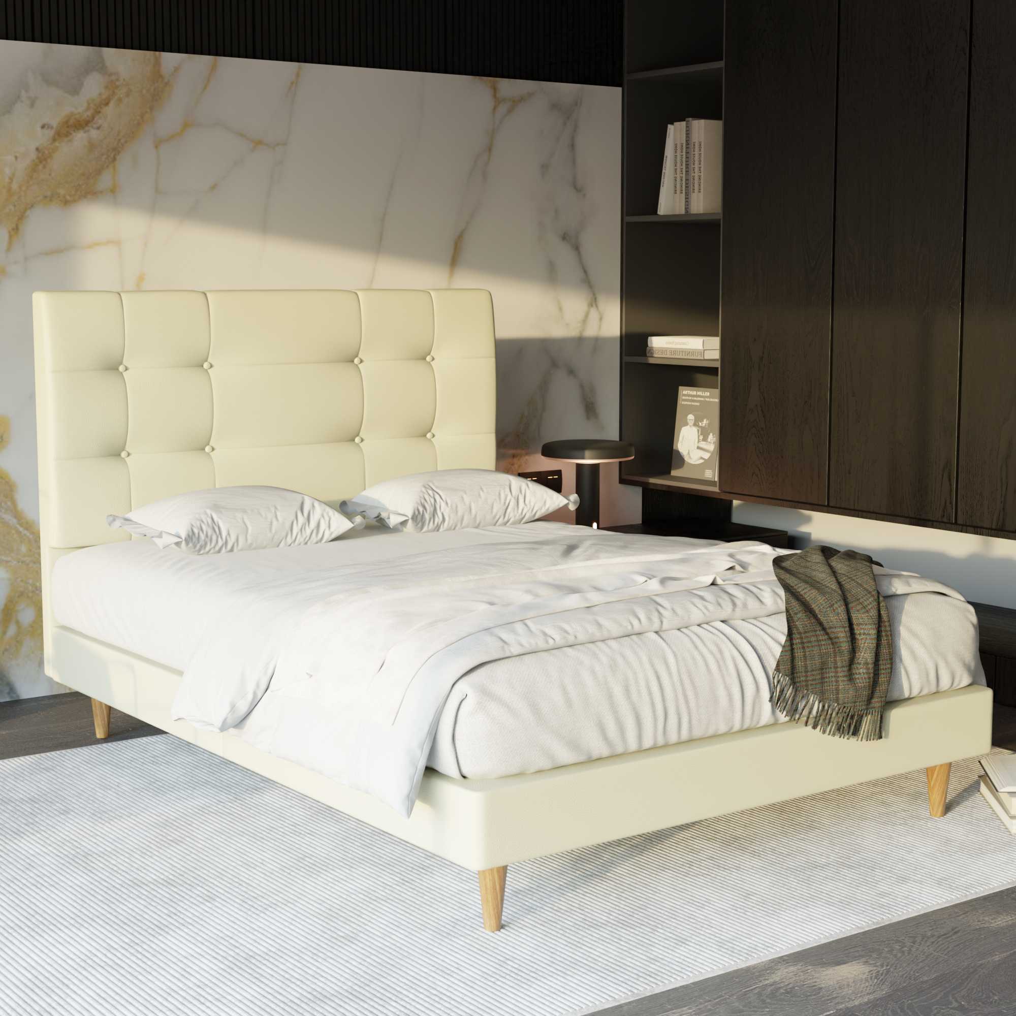 Jaxon Faux Leather Bed Frame