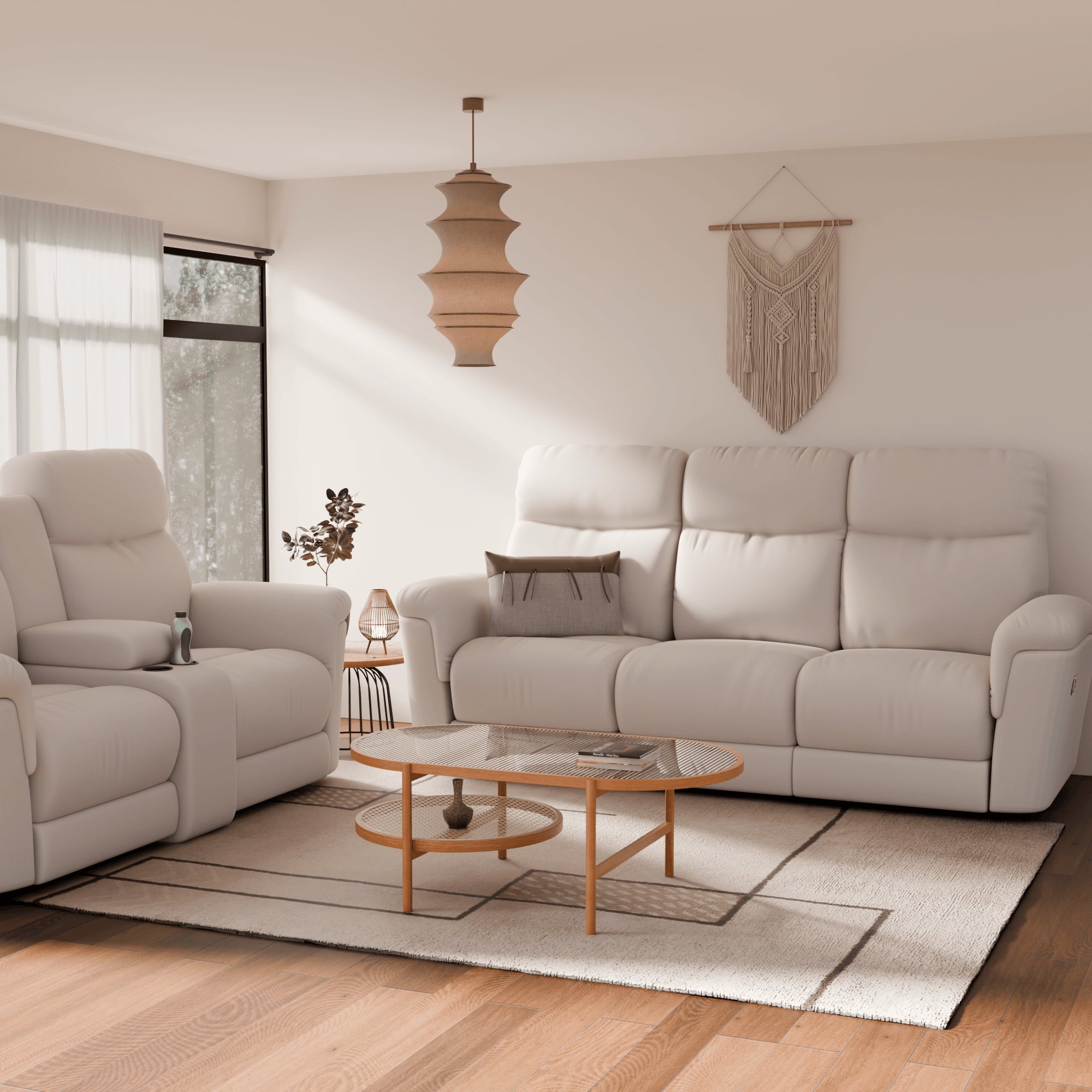 Kayle Fabric Recliner Sofa (Pet Friendly & Water Repellent)