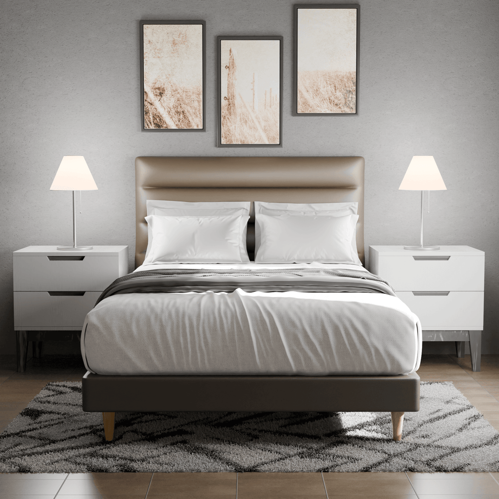 Keenan Faux Leather Bed Frame
