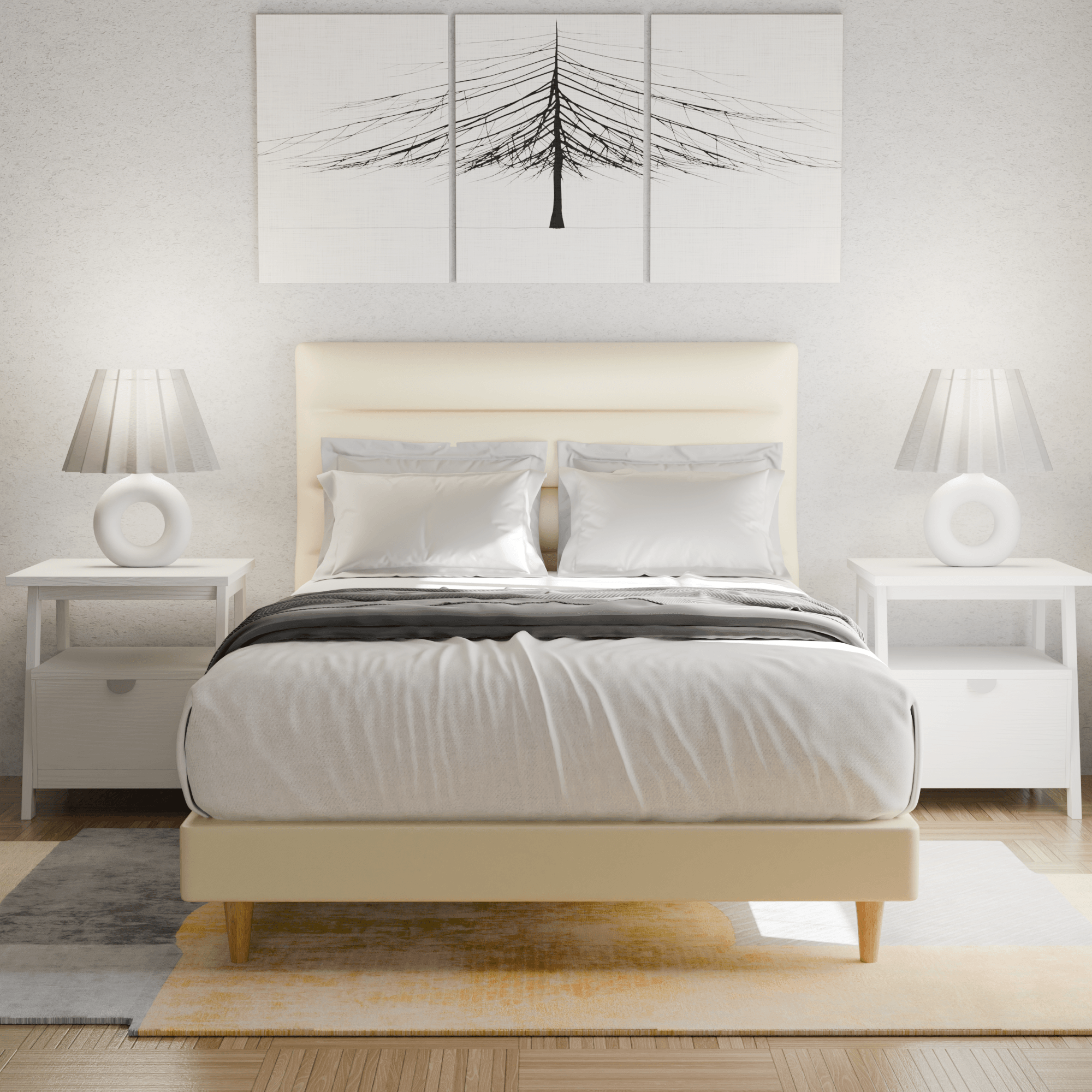 Keenan Faux Leather Bed Frame