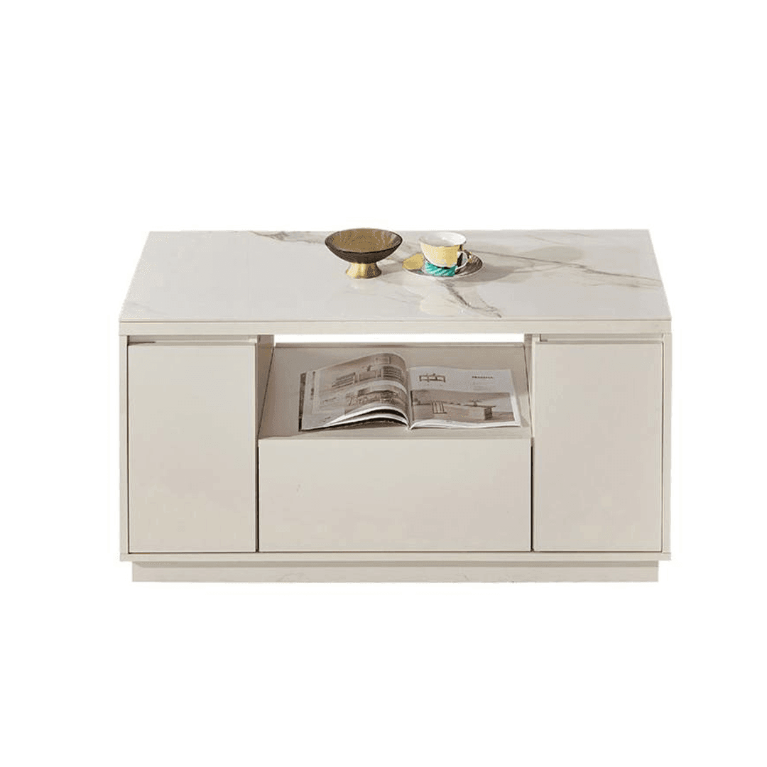 Megafurniture | Lazarus Glossy Sintered Stone Coffee Table (100cm) | Coffee Table