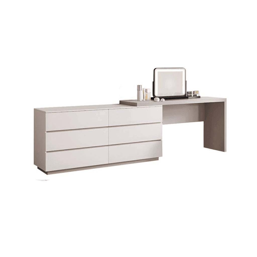 Lazarus Glossy Sintered Stone Extendable Dressing Table