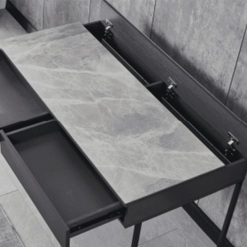 Megafurniture | Muriel Glossy Sintered Stone Study Table (100cm/120cm) | Study Table