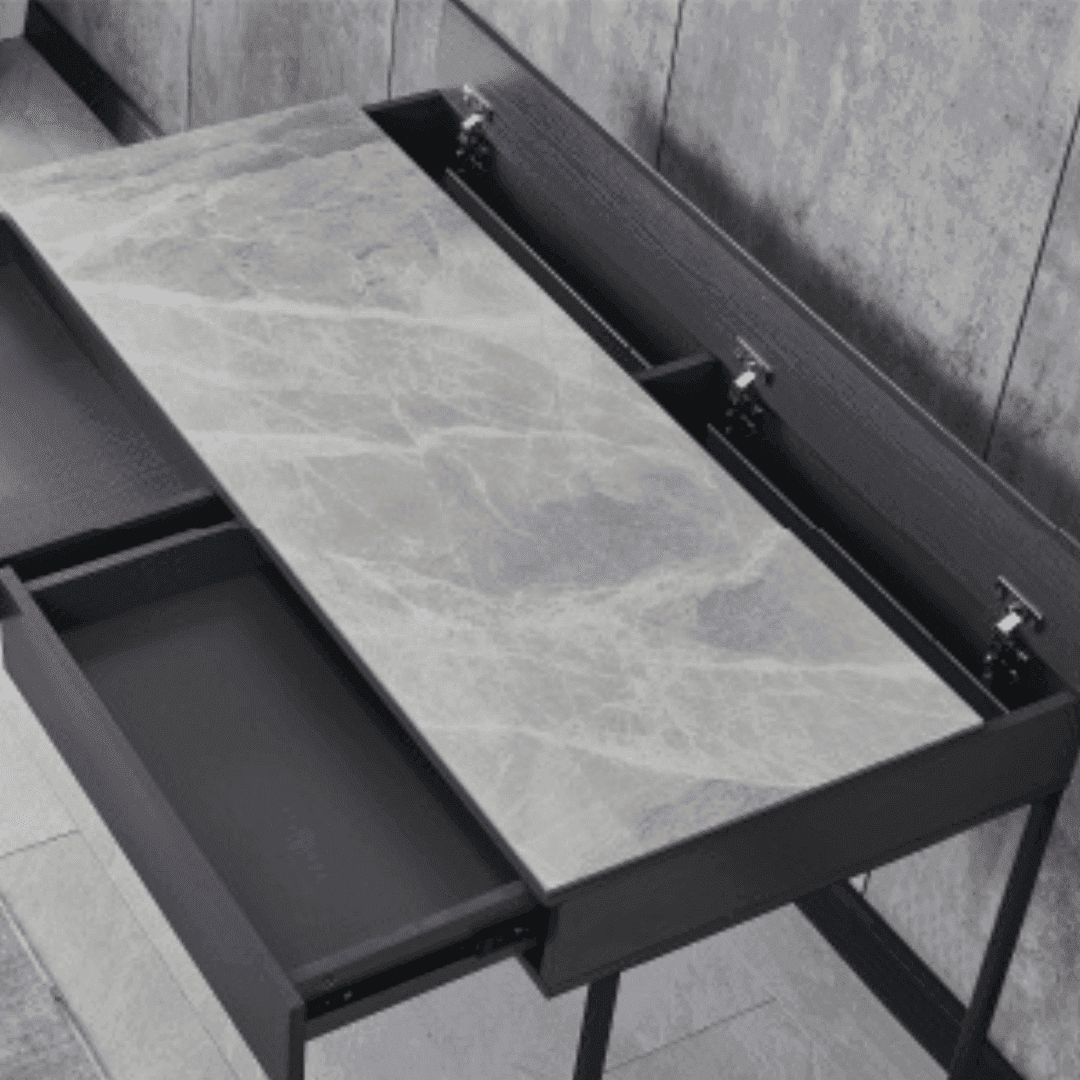 Megafurniture | Muriel Glossy Sintered Stone Study Table (100cm/120cm) | Study Table
