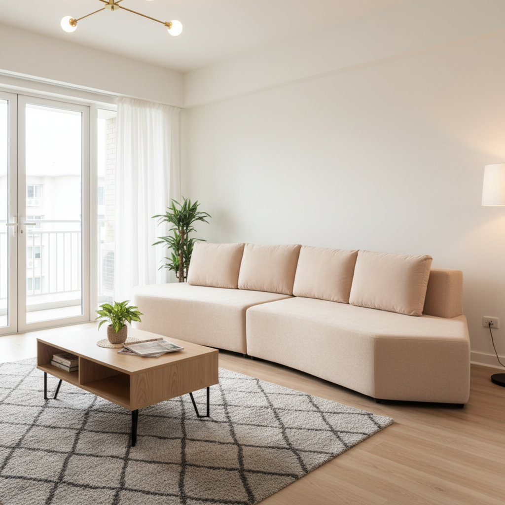 Taviel Fabric Sectional Sofa by Esteller (Pet Friendly & Easy Clean)