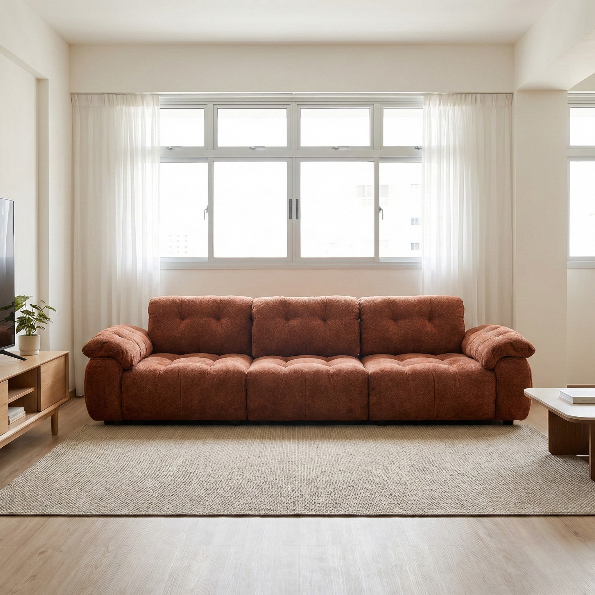 Neura Fabric Adjustable Backrest Sofa