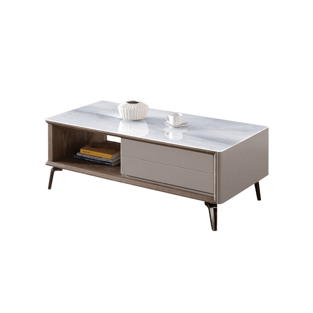Megafurniture | Oberon Coffee Table with Microcrystalline Glass Top (120cm) | Coffee Table