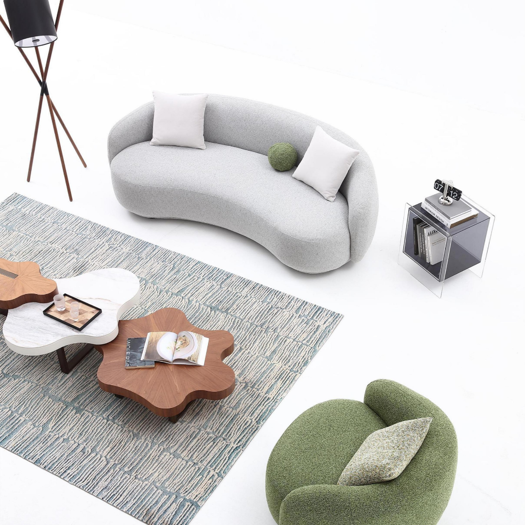 Ottavio Fabric Sofa (Grey)