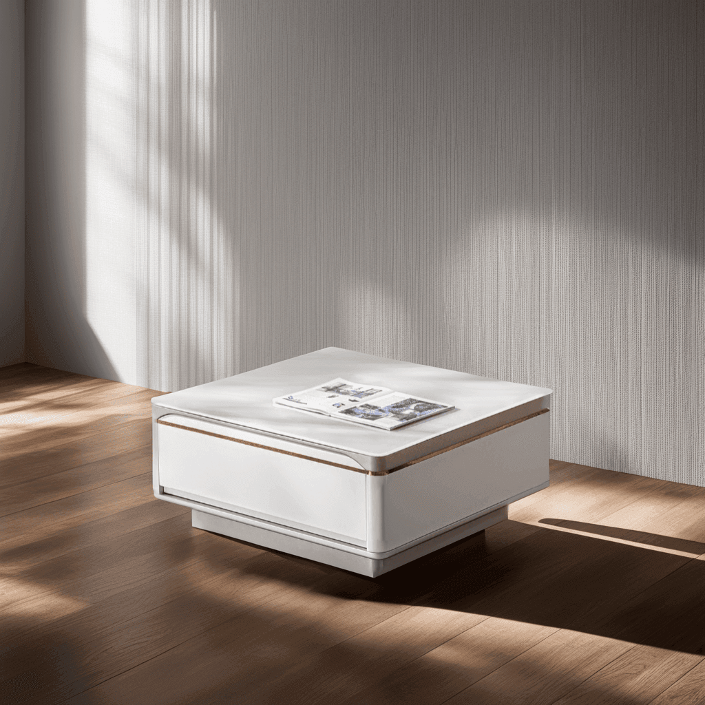 Megafurniture | Ottoline Square Coffee Table with Microcrystalline Glass Top | Coffee Table