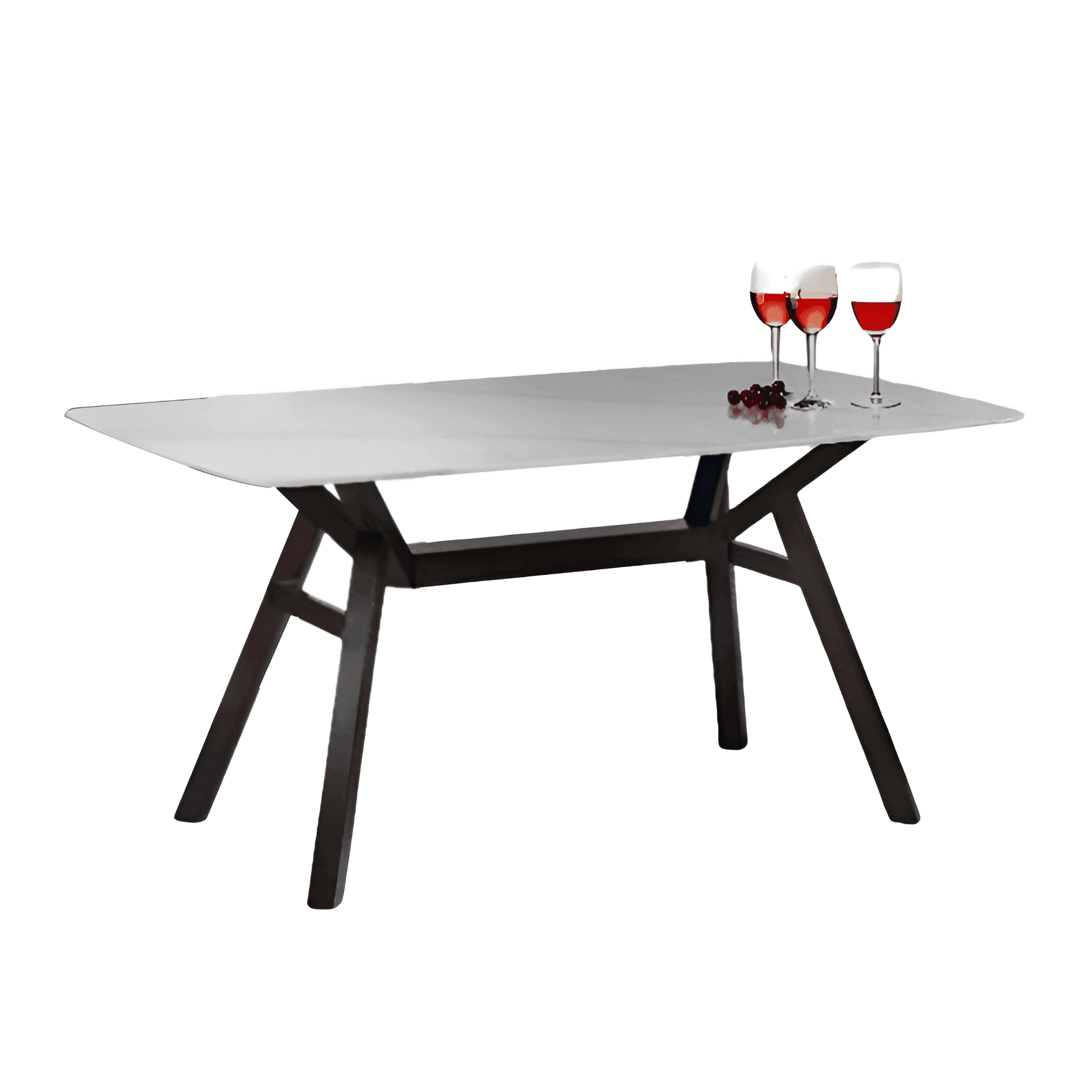 Megafurniture | Paccia Wooden Dining Table with Sintered Stone Top (160cm) | Dining Table