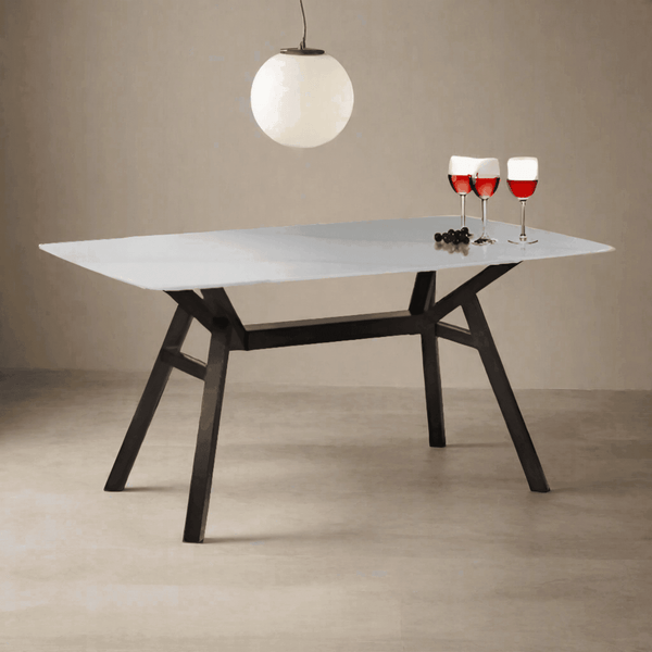 Megafurniture | Paccia Wooden Dining Table with Sintered Stone Top (160cm) | Dining Table