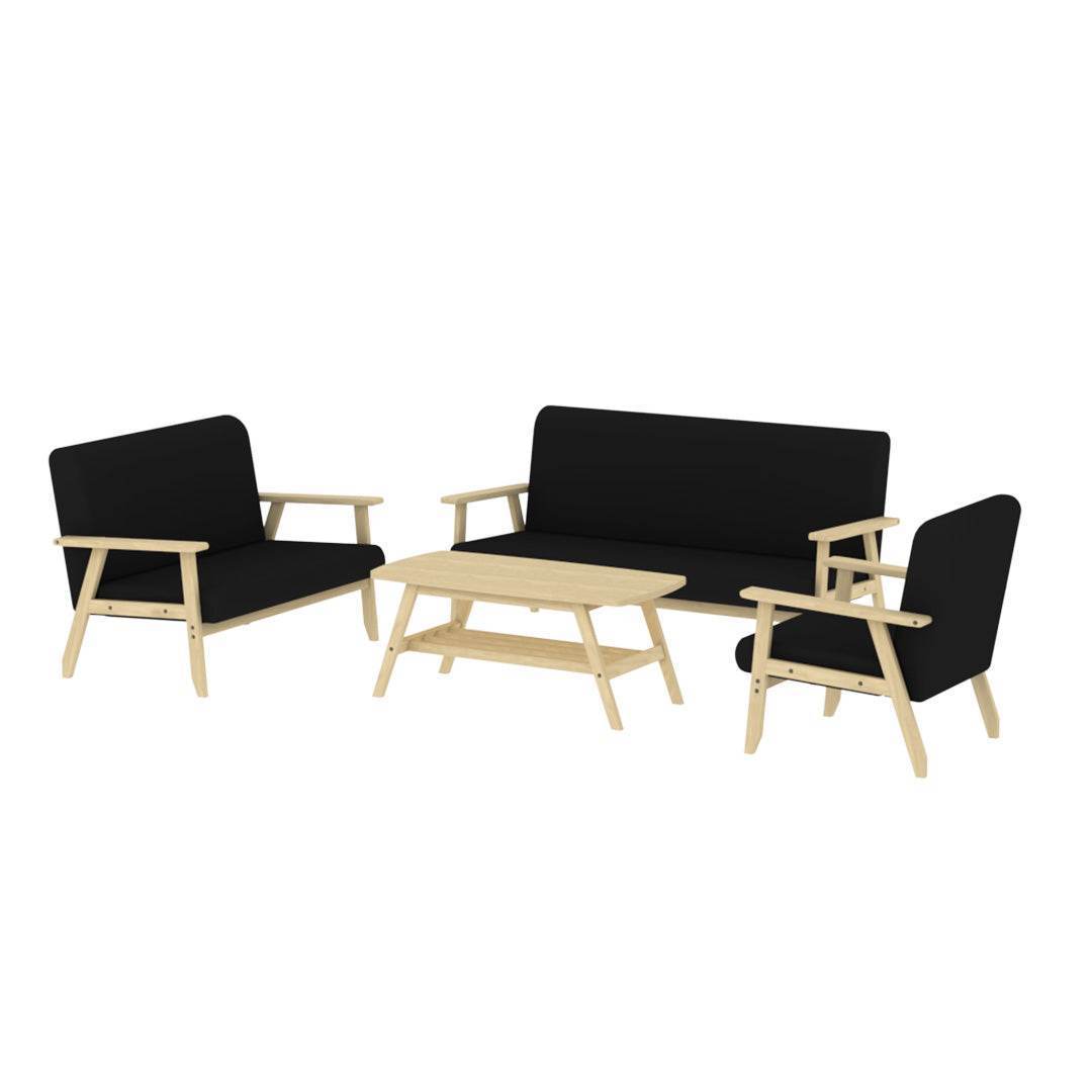 Pryor Fabric Wooden Sofa
